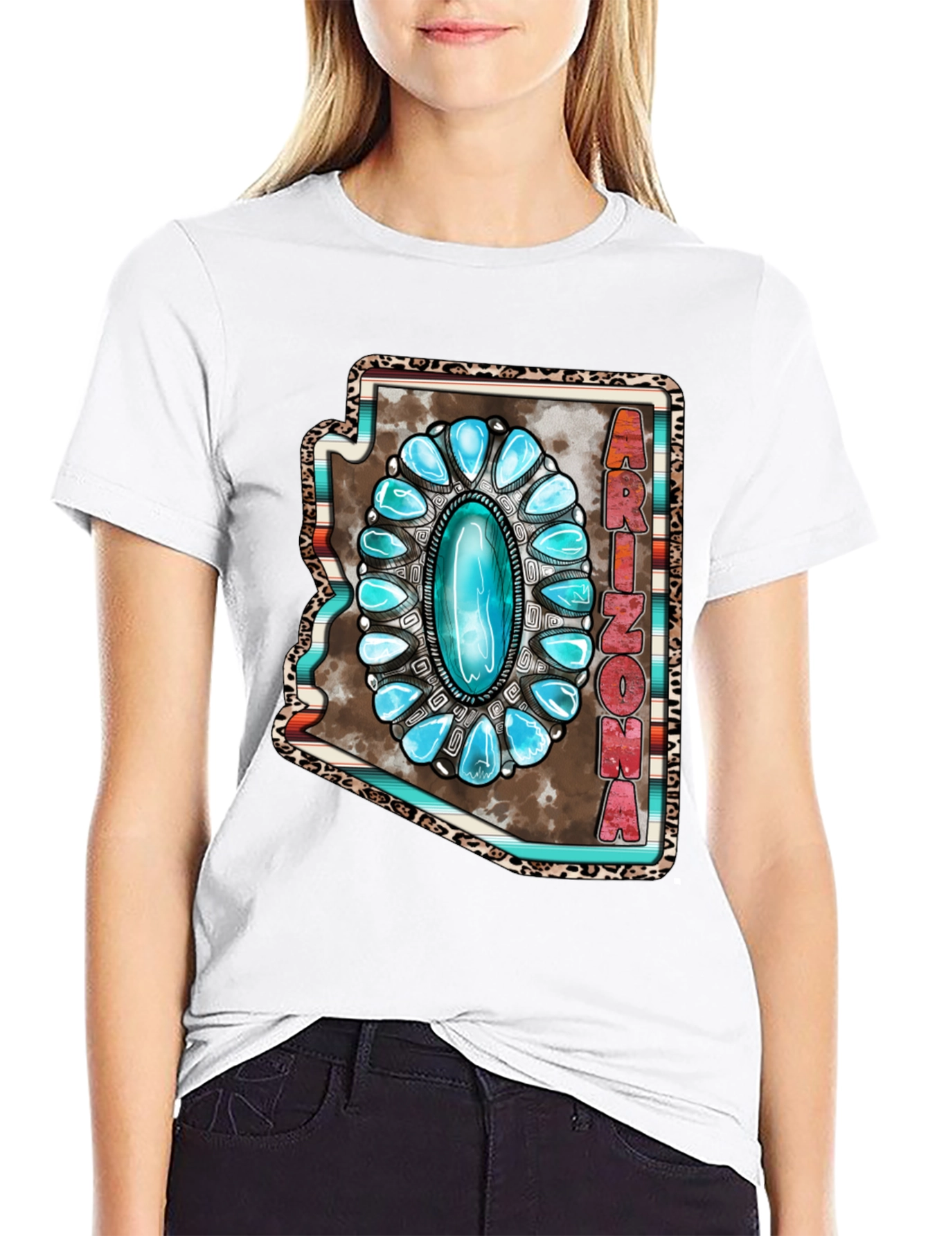 Arizona Graphic Tee - Turquoise Stone