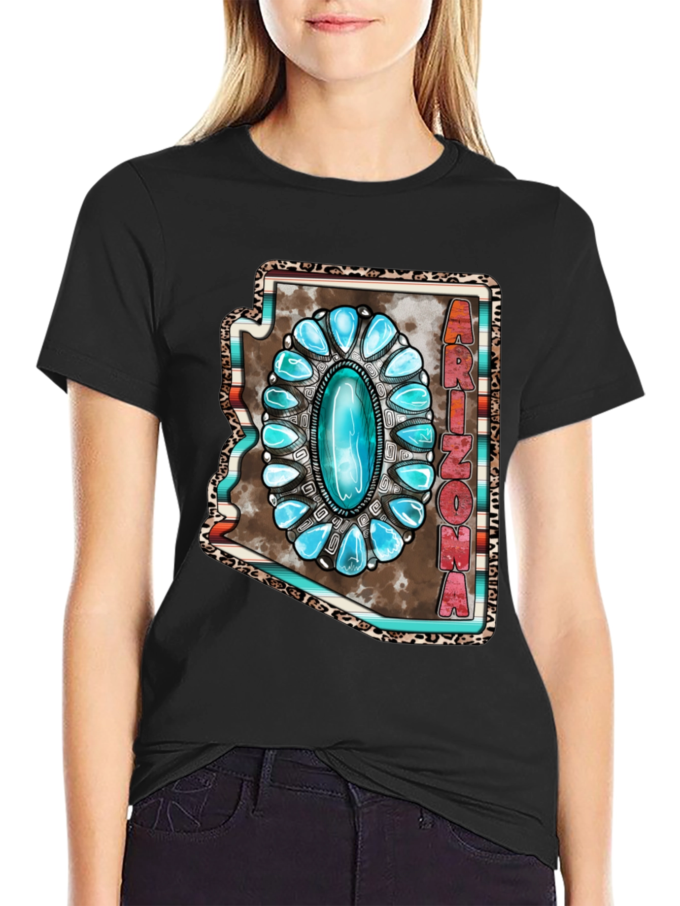 Arizona Graphic Tee - Turquoise Stone