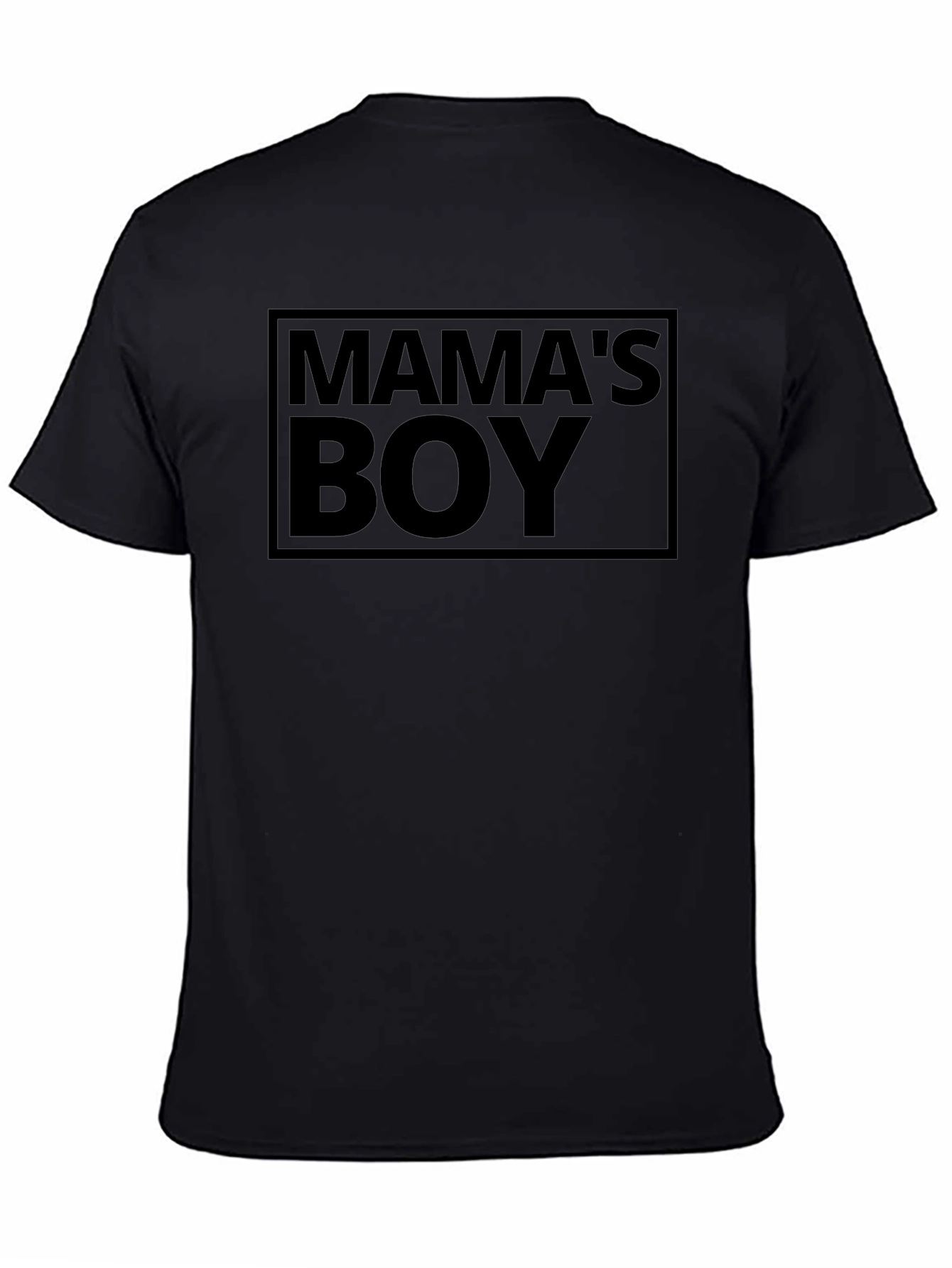 Mamas Boy Black Graphic T-Shirt