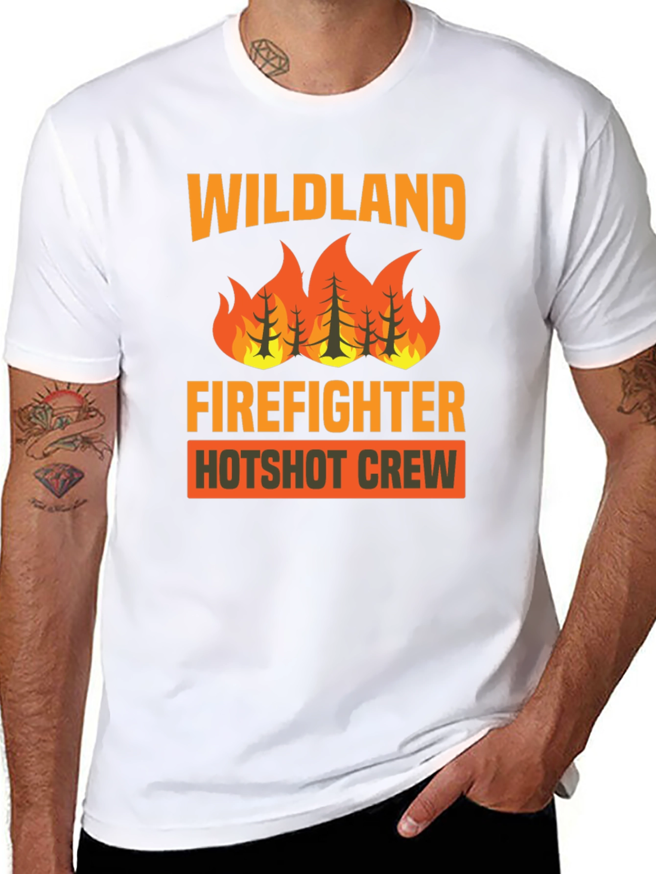 Wildland Firefighter Hotshot Crew Graphic T-Shirt