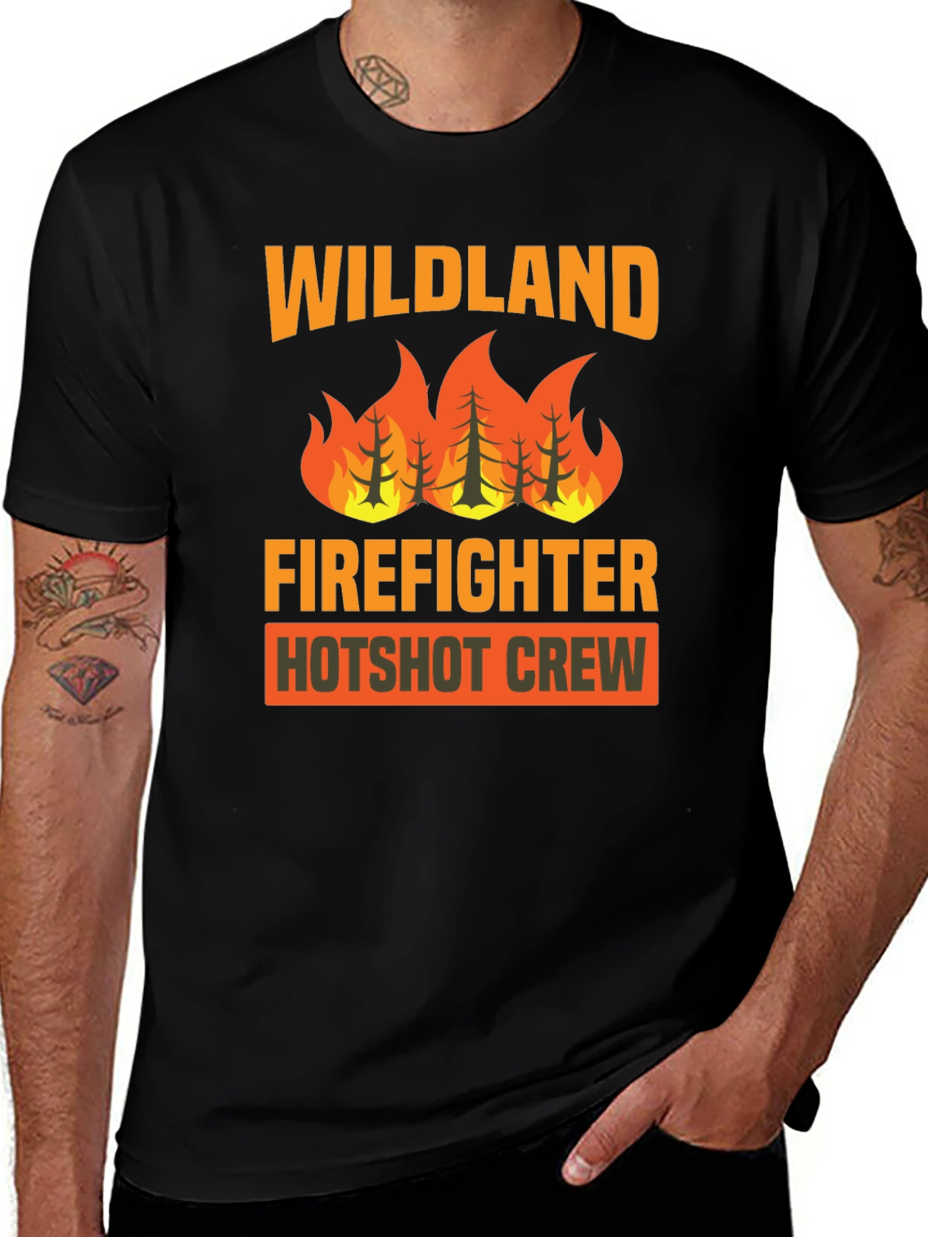 Wildland Firefighter Hotshot Crew Graphic T-Shirt