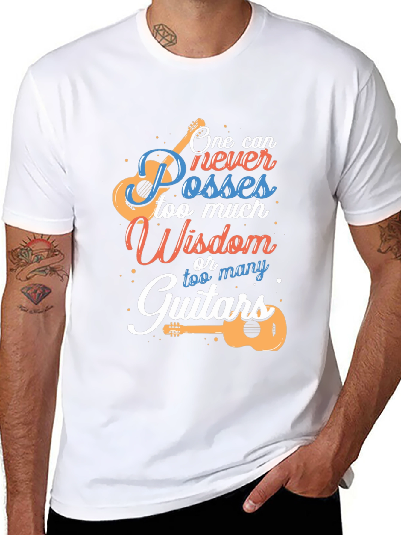 Guitar Wisdom Graphic Tee - Musicians T-Shirt