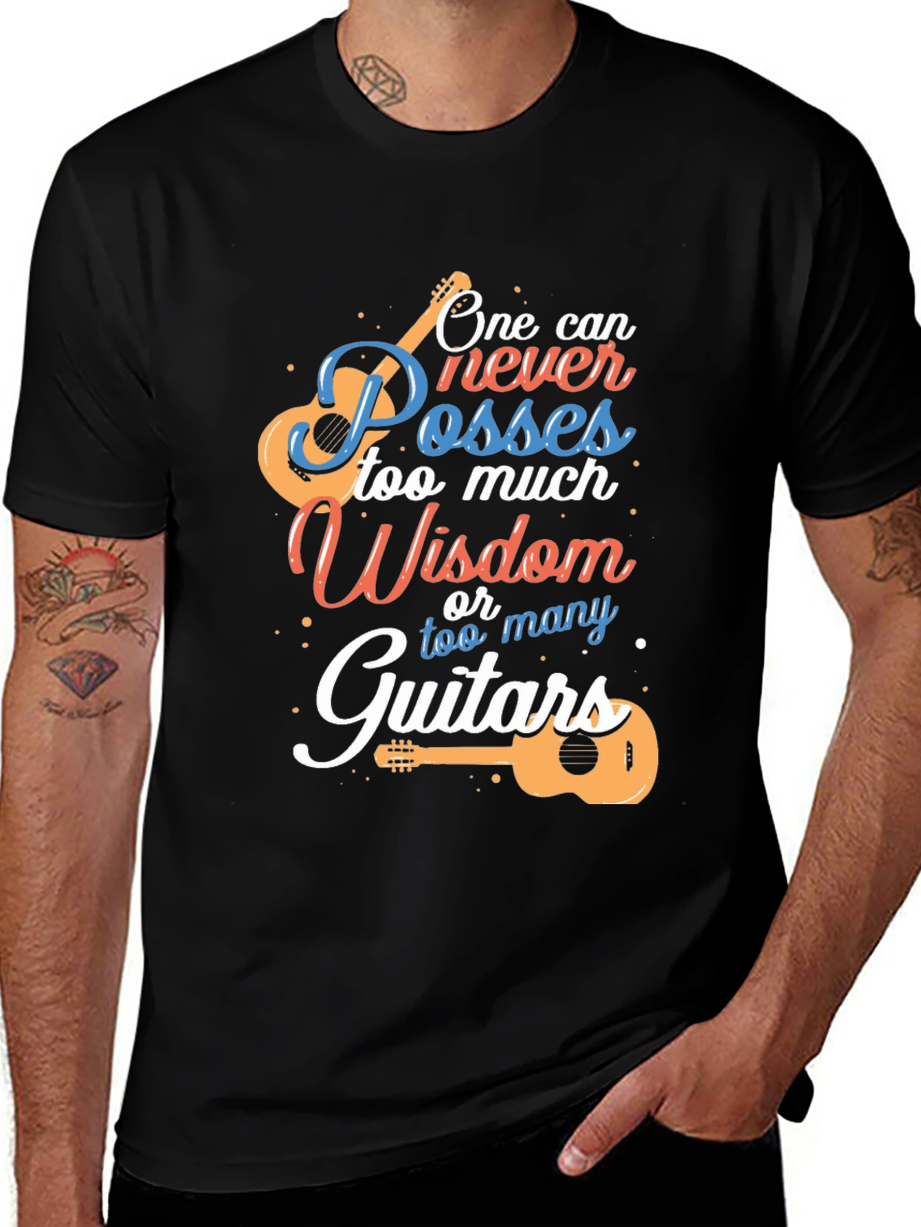 Guitar Wisdom Graphic Tee - Musicians T-Shirt