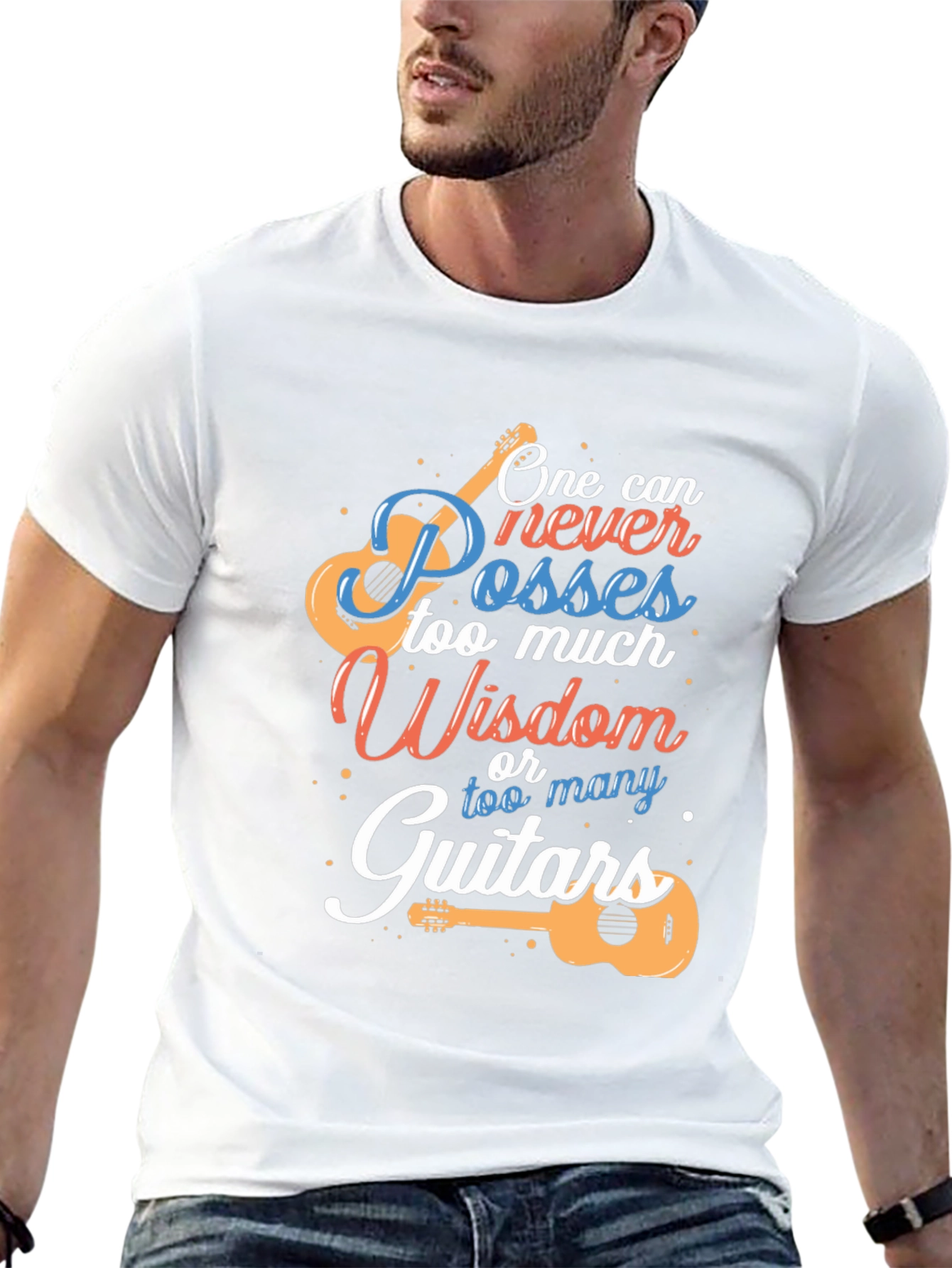 Guitar Wisdom Graphic Tee - Musicians T-Shirt