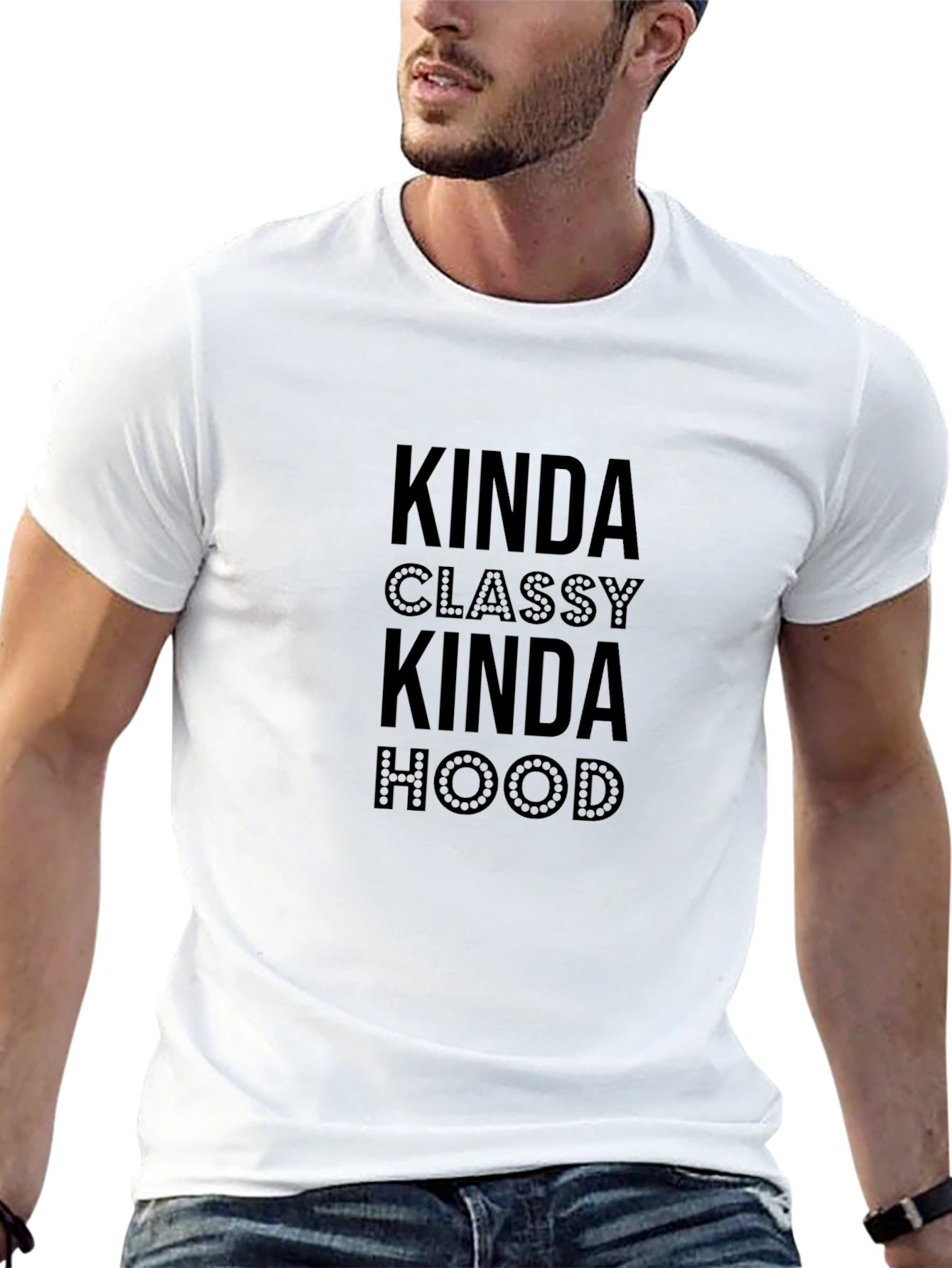 Kinda Classy Kinda Hood Graphic Tee - Black