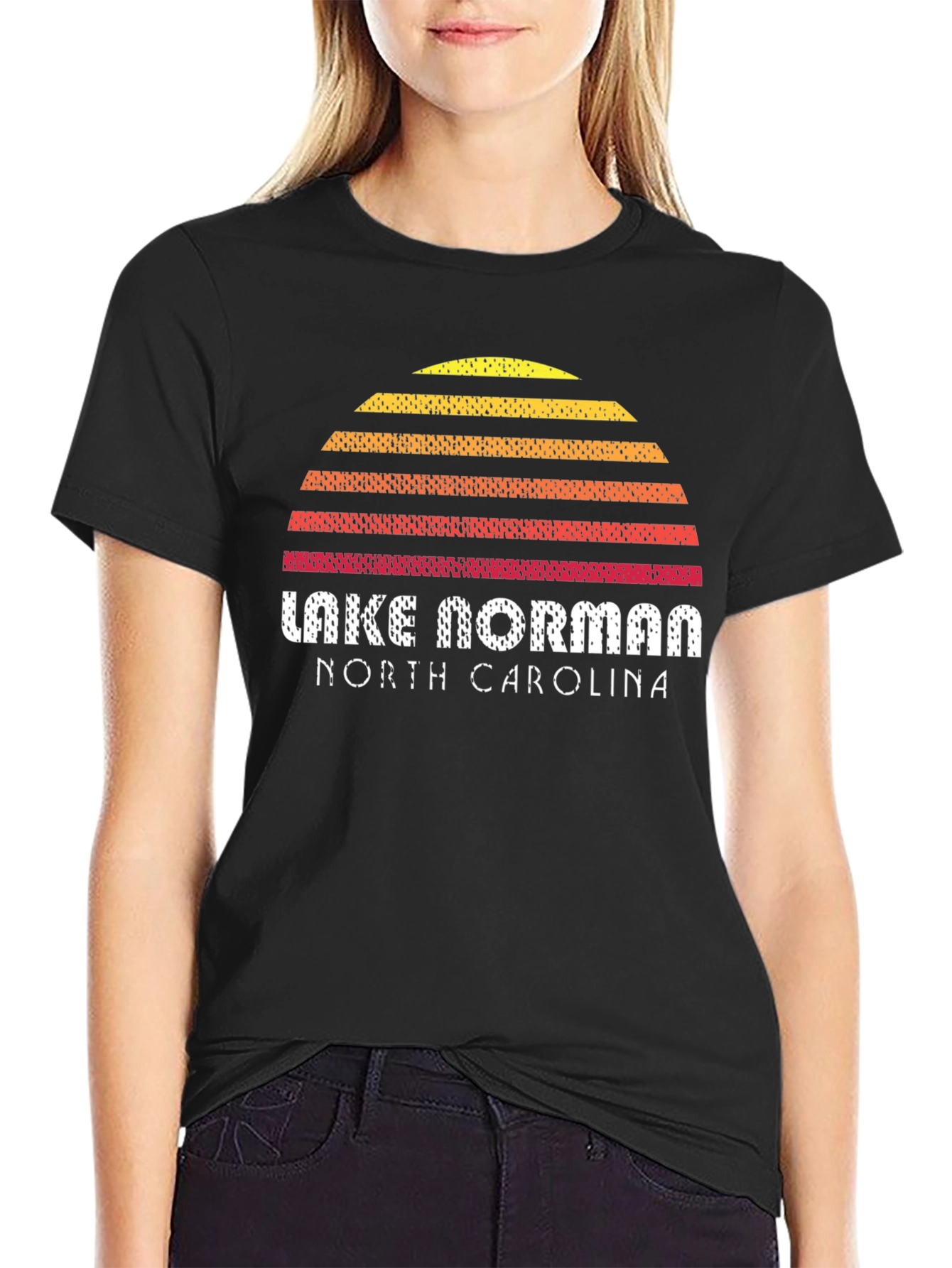 Lake Norman NC Retro Sunset T-Shirt