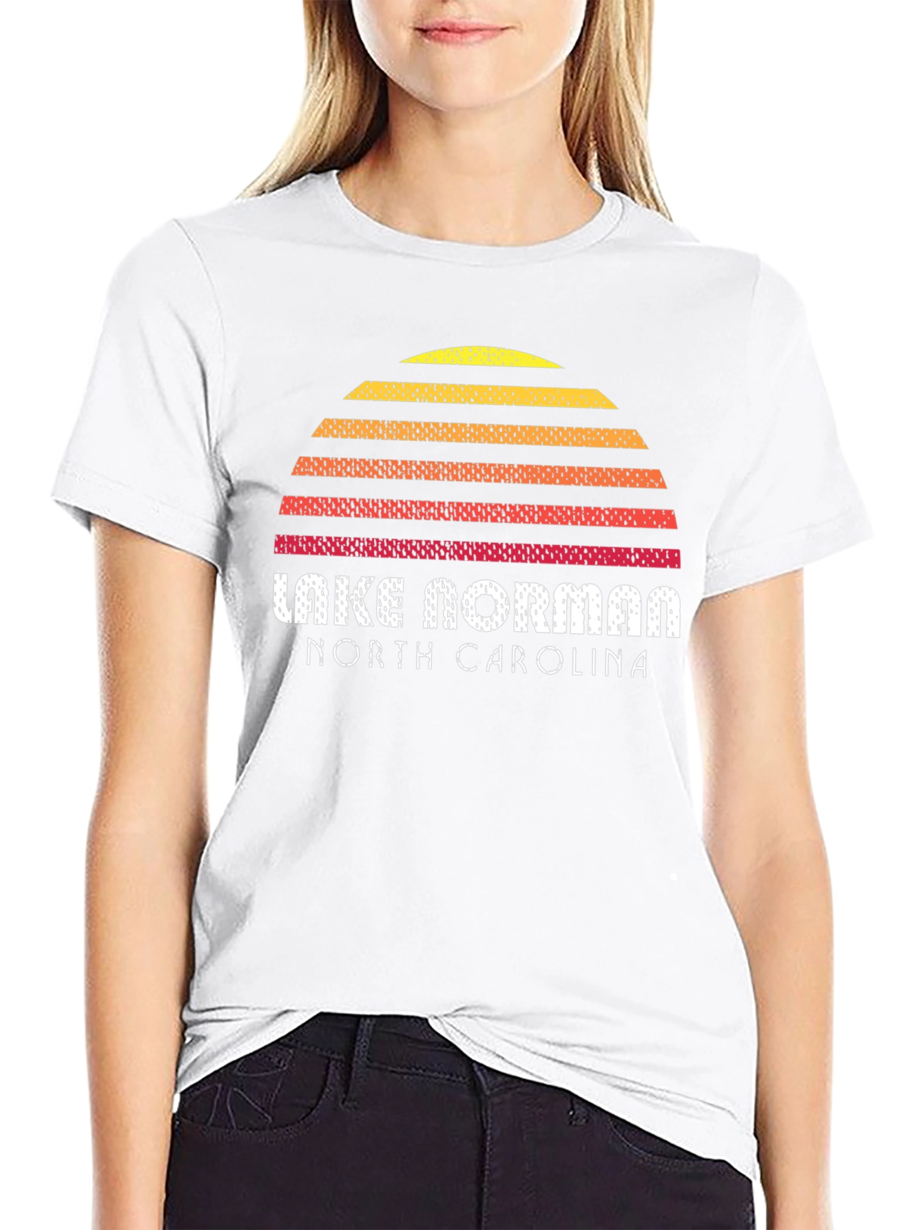 Lake Norman NC Retro Sunset T-Shirt