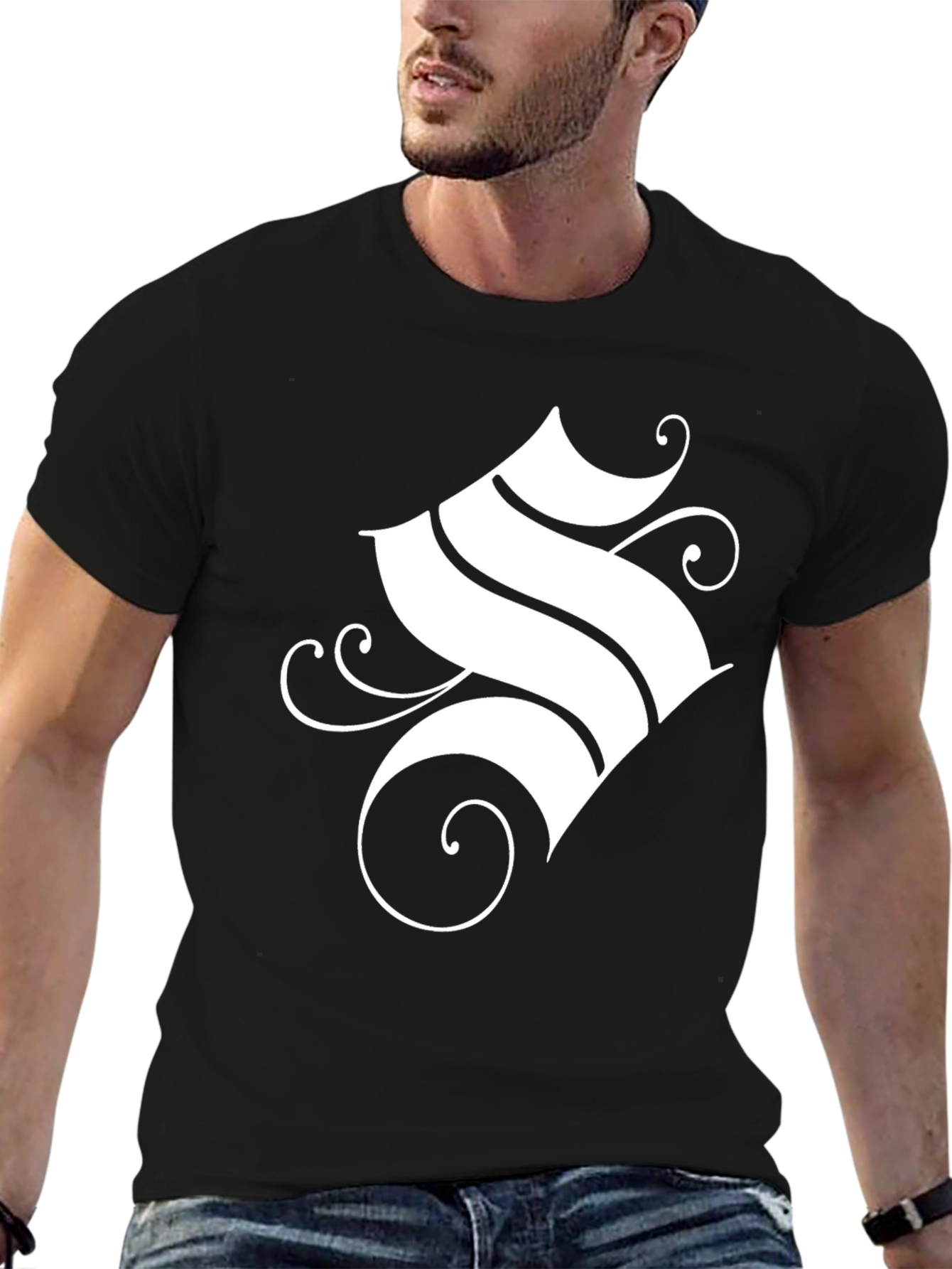 Elegant Letter S Graphic T-Shirt