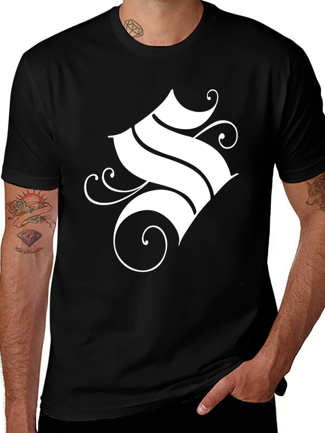 Elegant Letter S Graphic T-Shirt