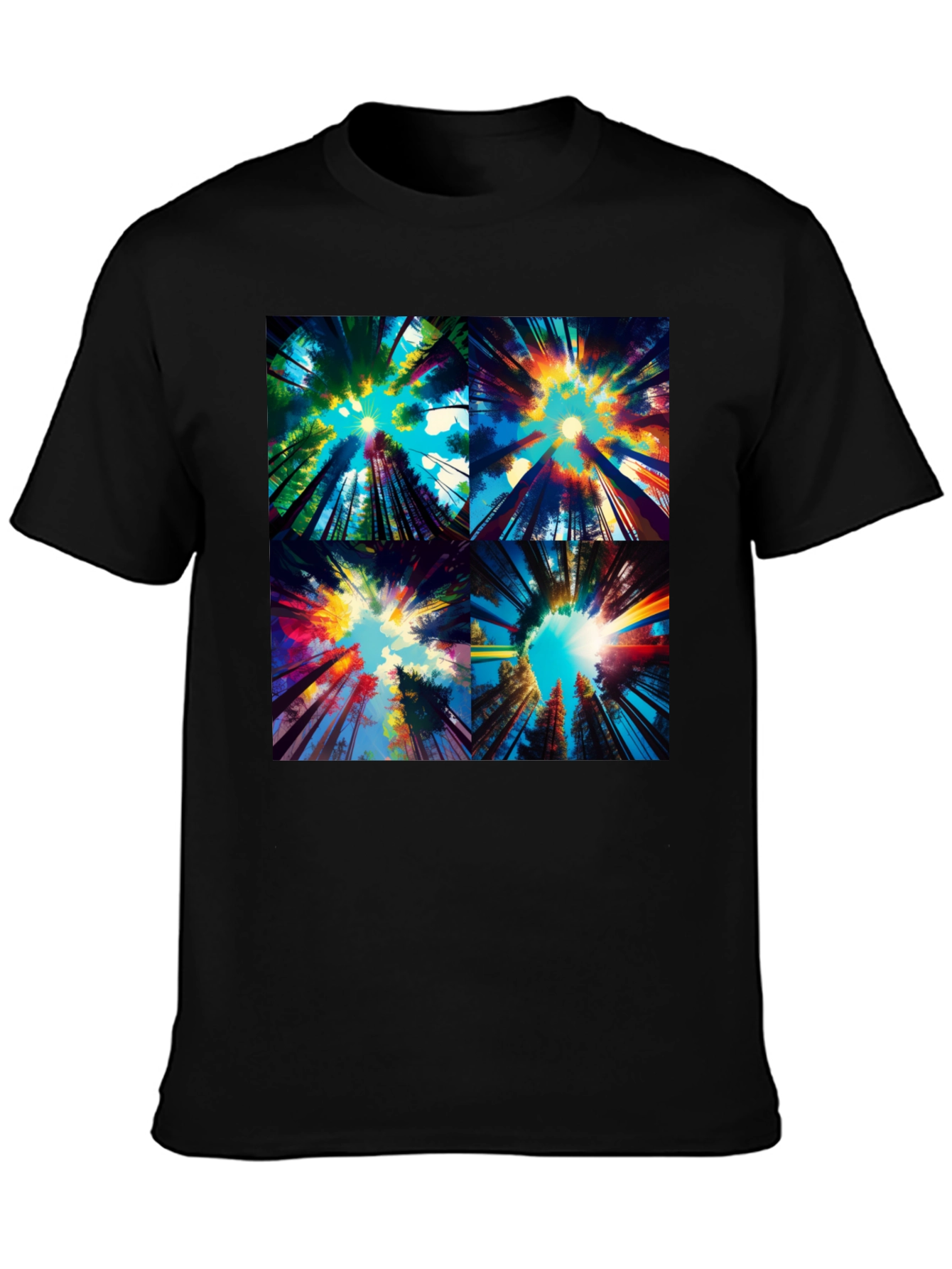 Vivid Forest T-Shirt - Artistic Graphic Tee