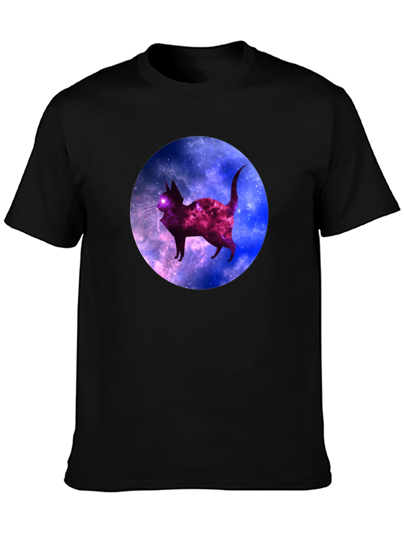 Galaxy Cat Black T-Shirt
