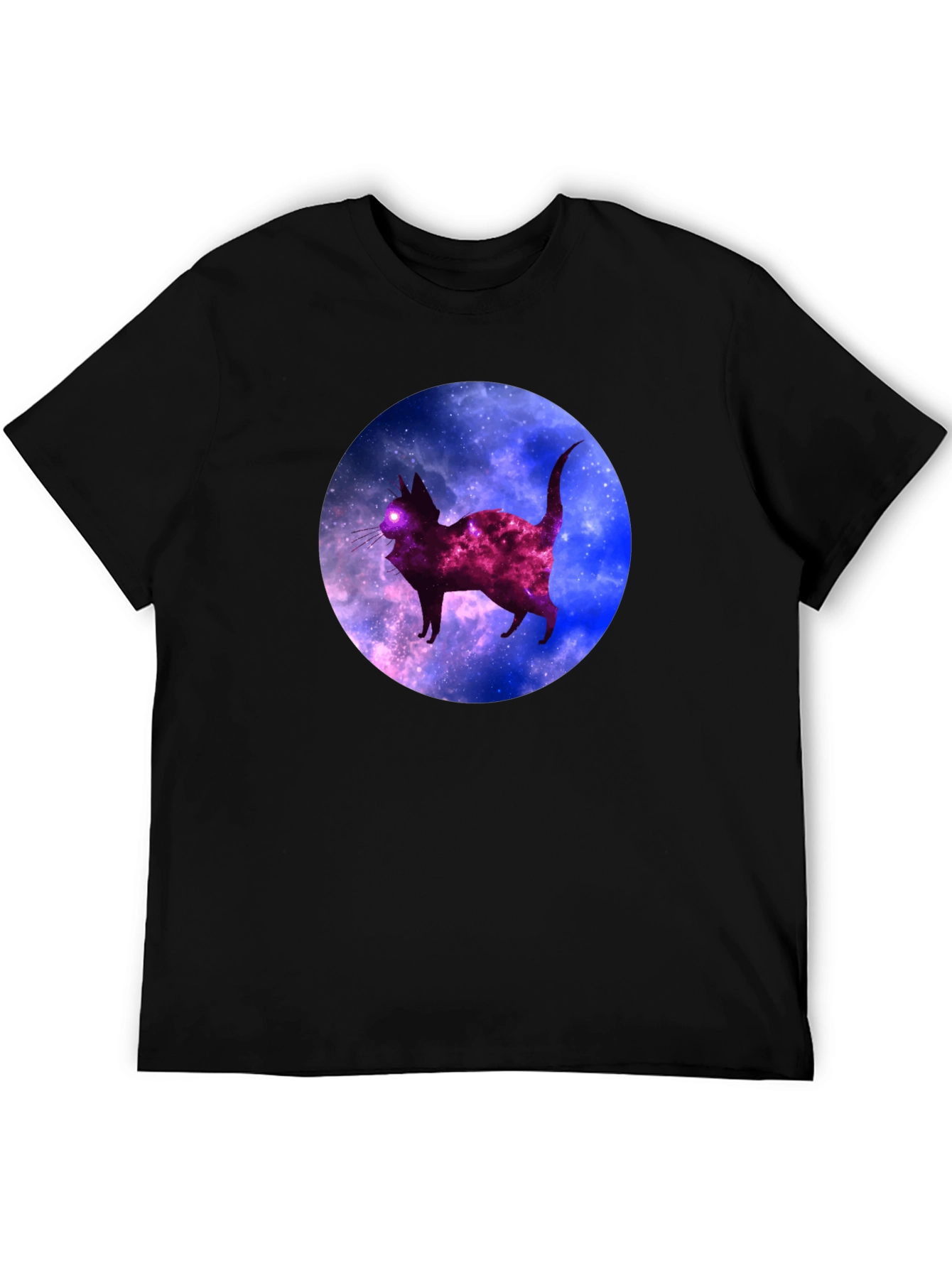 Galaxy Cat Black T-Shirt