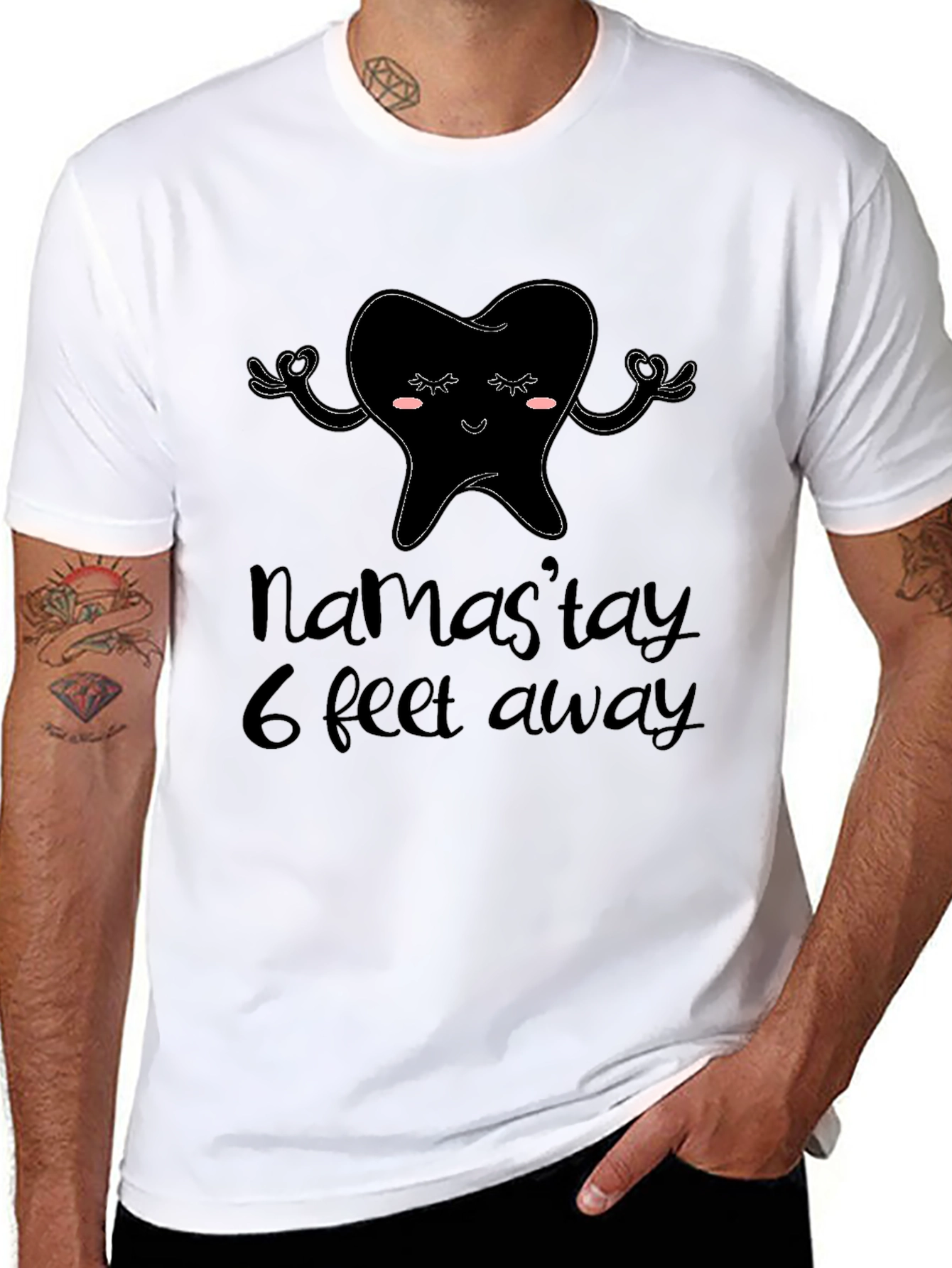 Namastay 6 Feet Away T-Shirt