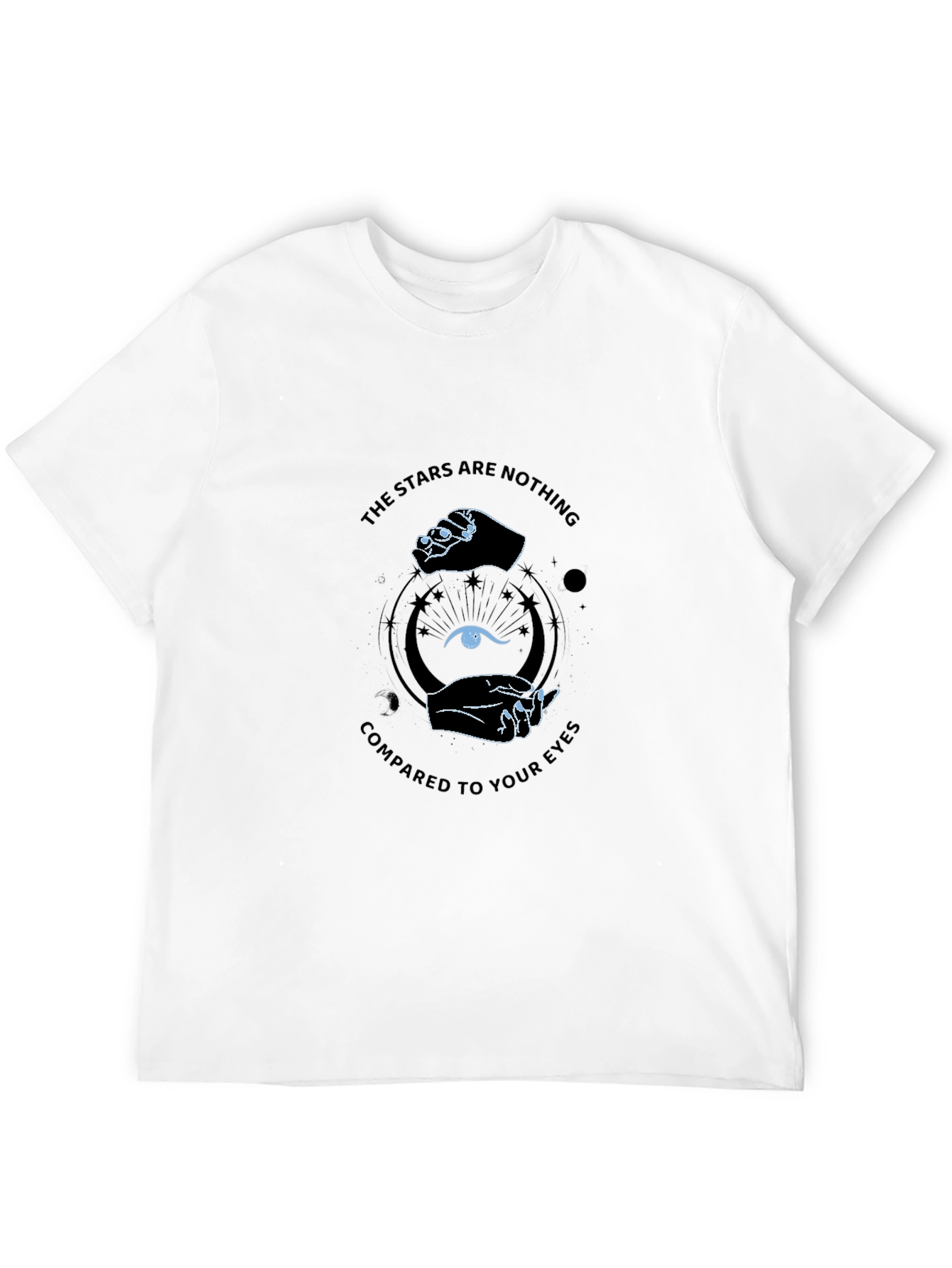 Stars Compared to Your Eyes Black Graphic Tee