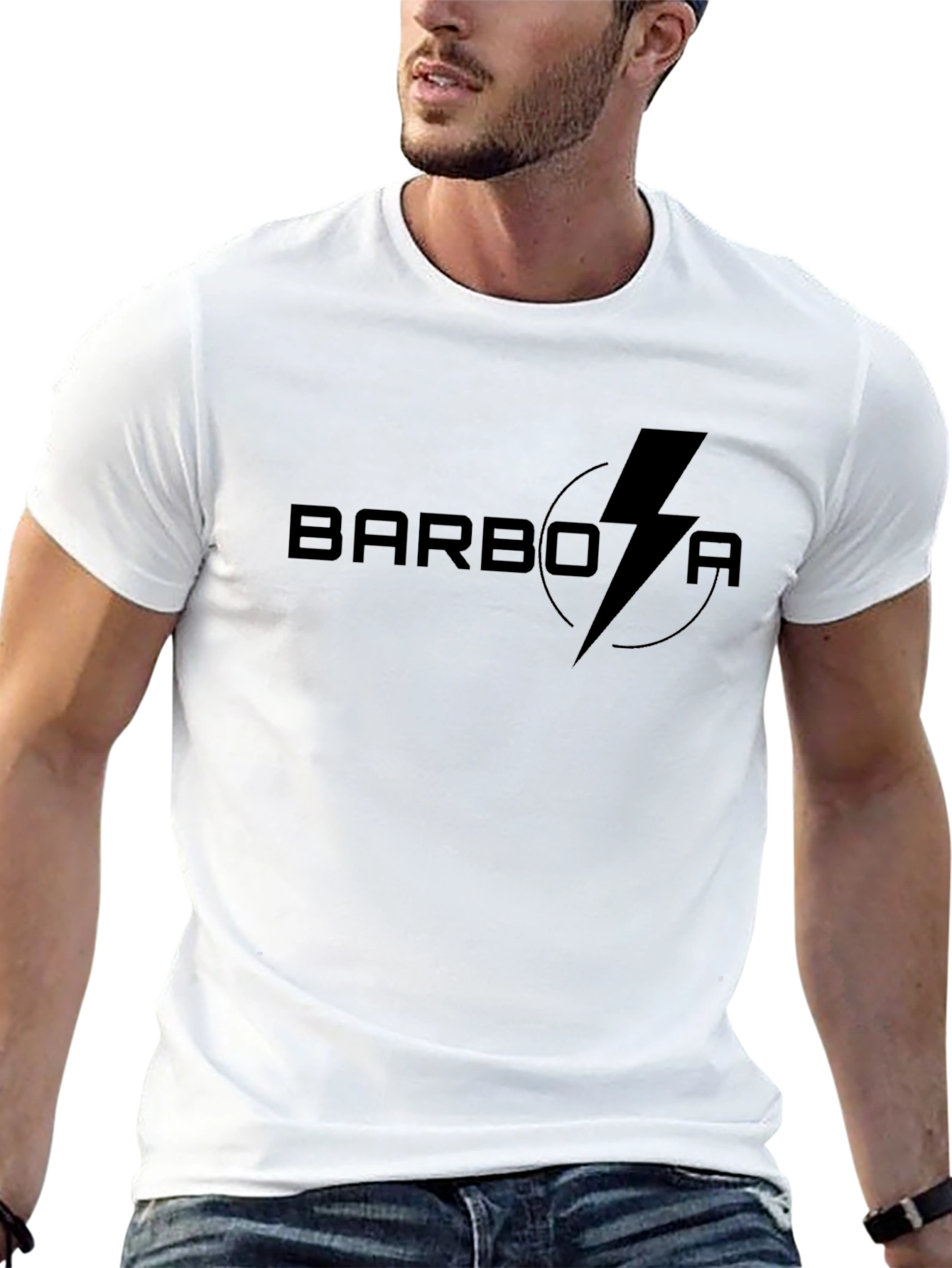 Barbosa Lightning Bolt Graphic Black T-Shirt