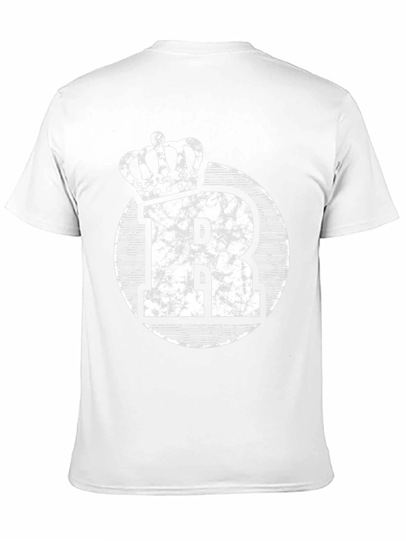 King R Graphic Tee - Distressed Crown Letter T-Shirt