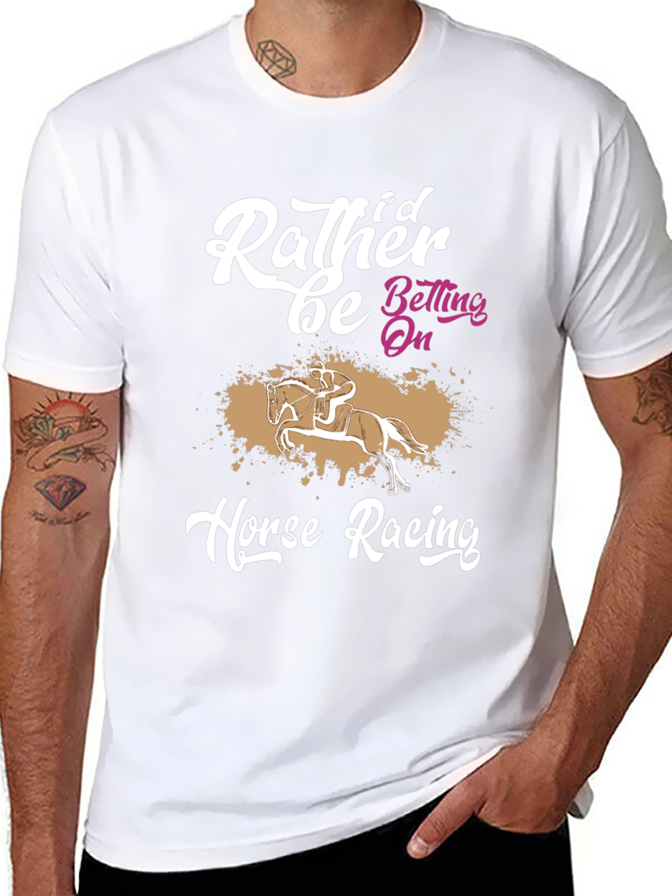 Rather Be Betting On Horse Racing Graphic Tee