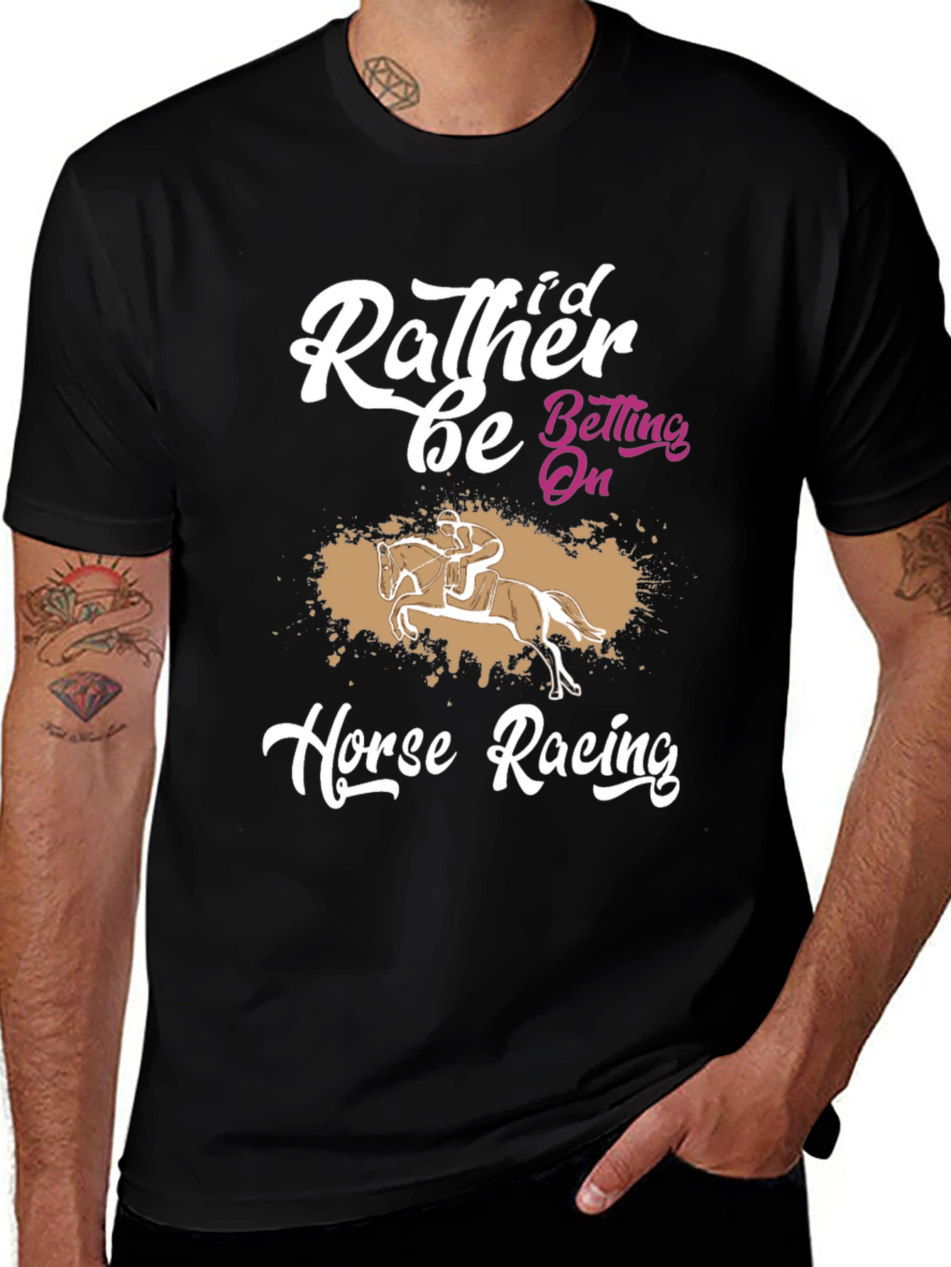 Rather Be Betting On Horse Racing Graphic Tee