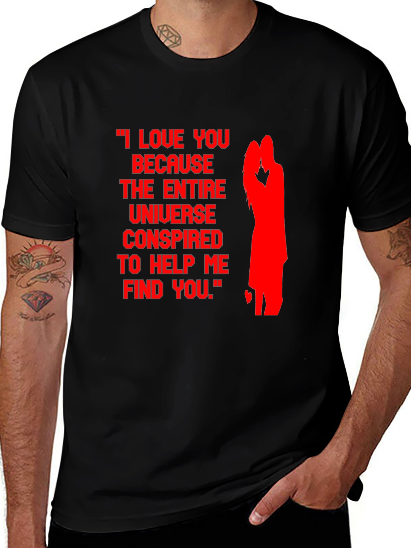 Romantic Couple Silhouette Tee