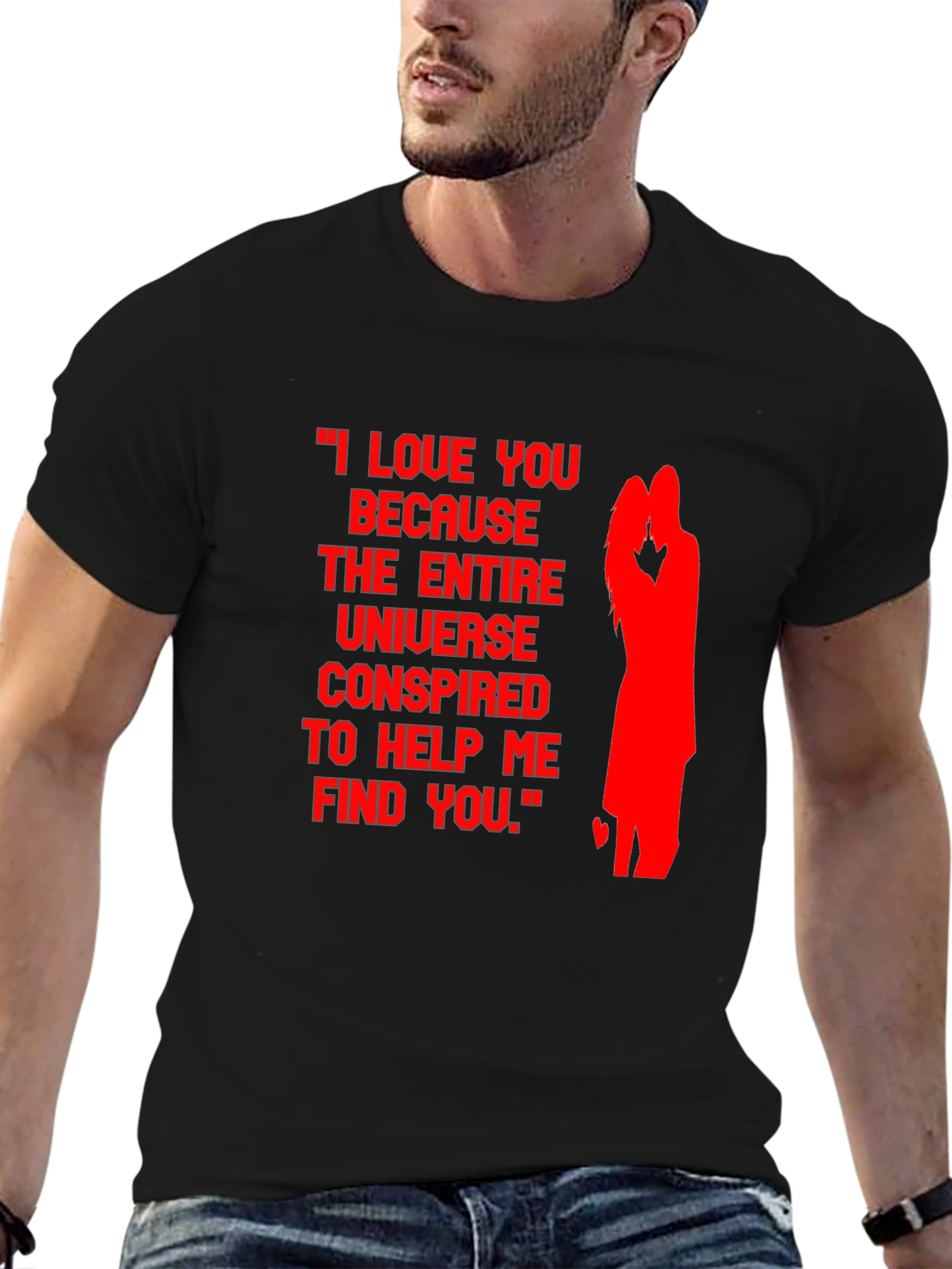 Romantic Couple Silhouette Tee