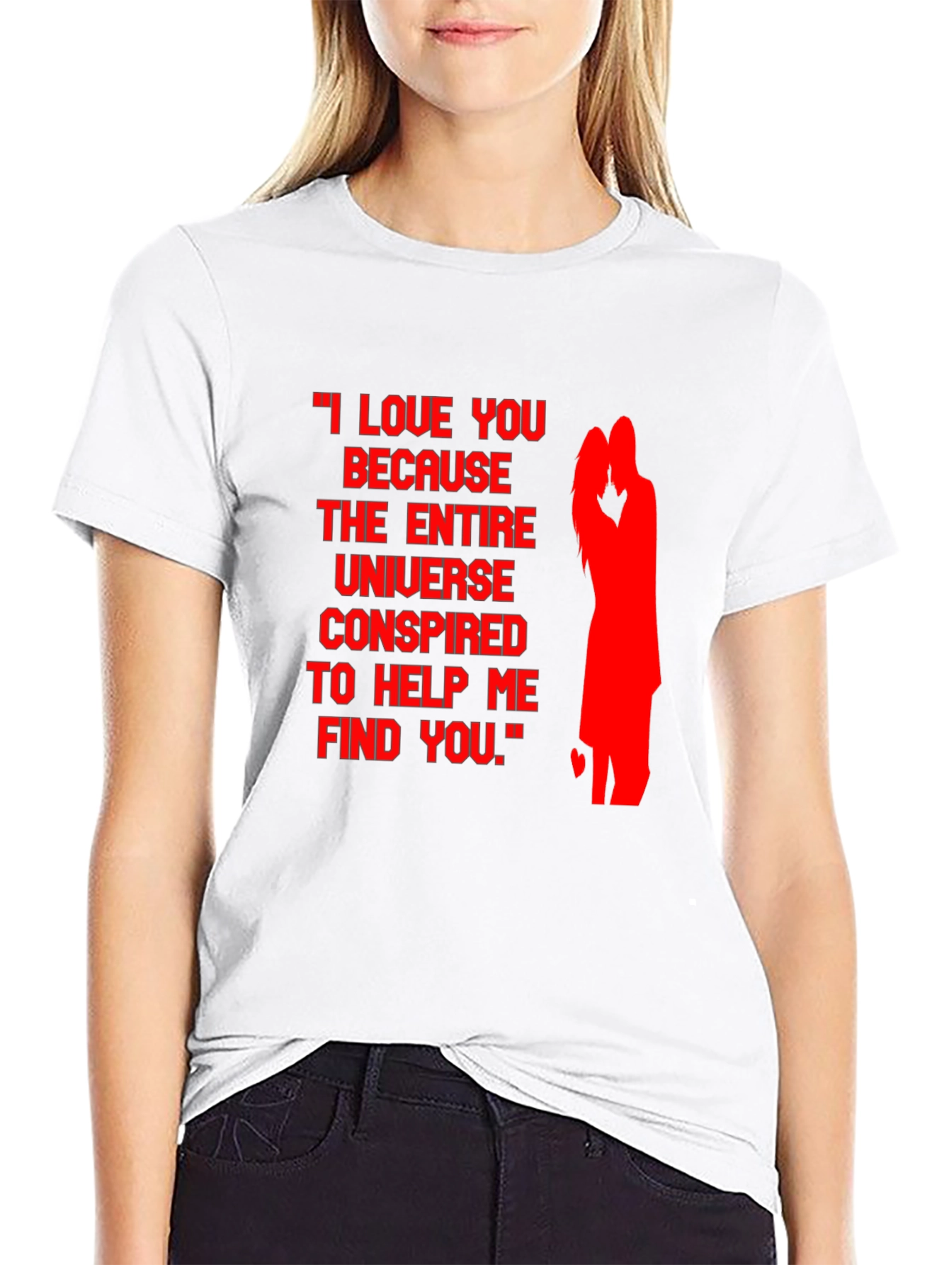 Romantic Couple Silhouette Tee