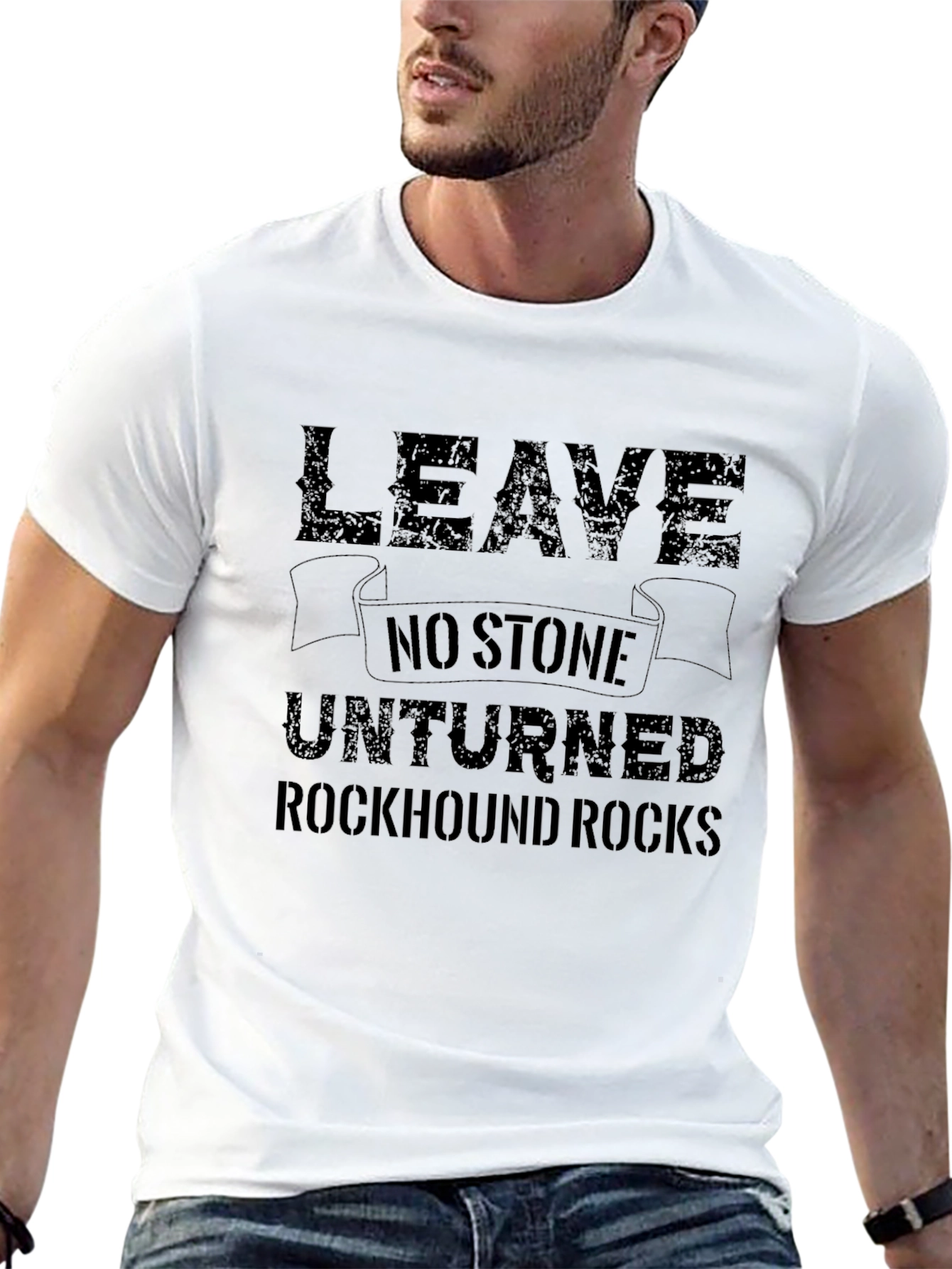 Leave No Stone Unturned Black T-Shirt