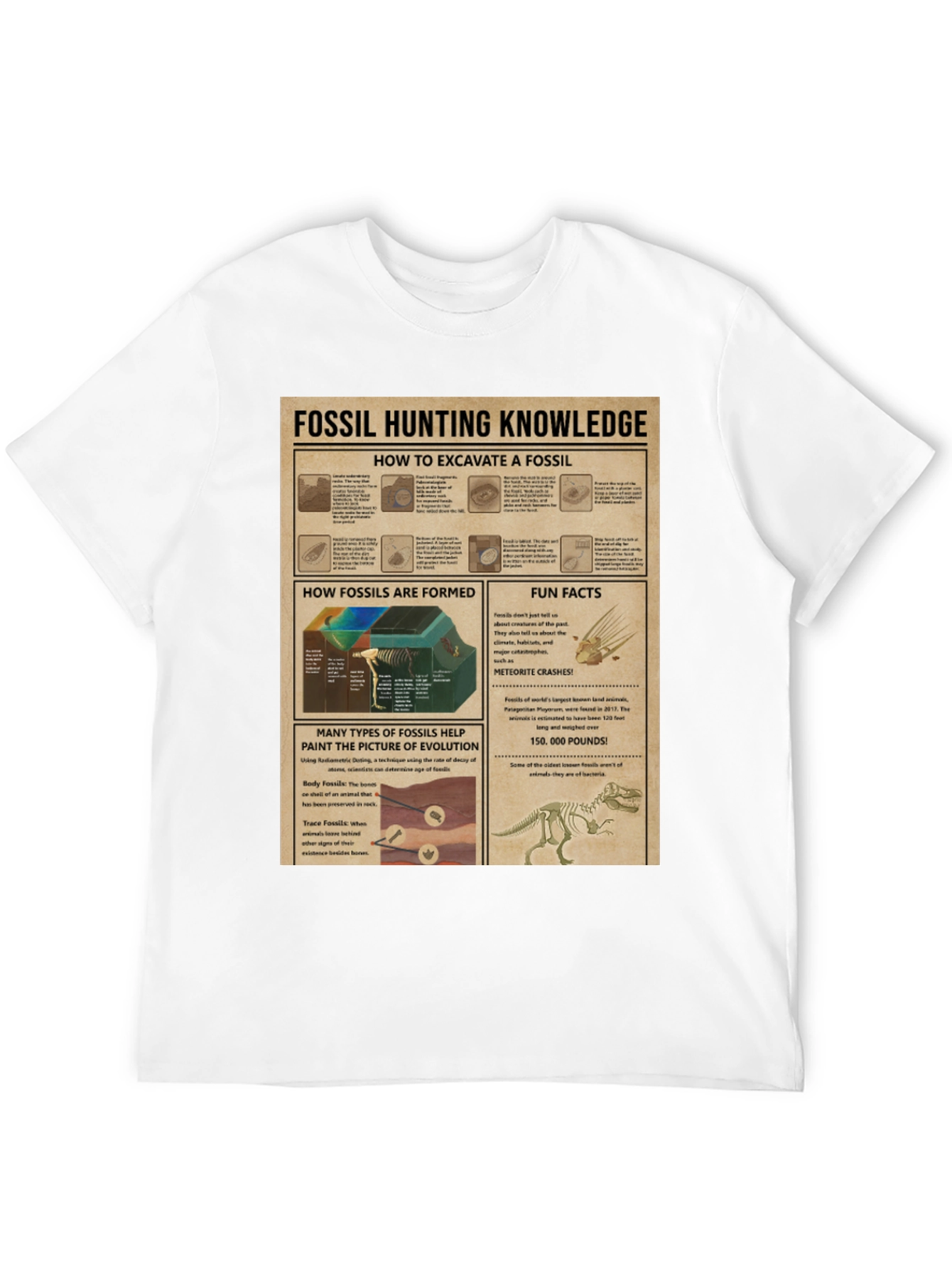 Fossil Hunting Knowledge T-Shirt