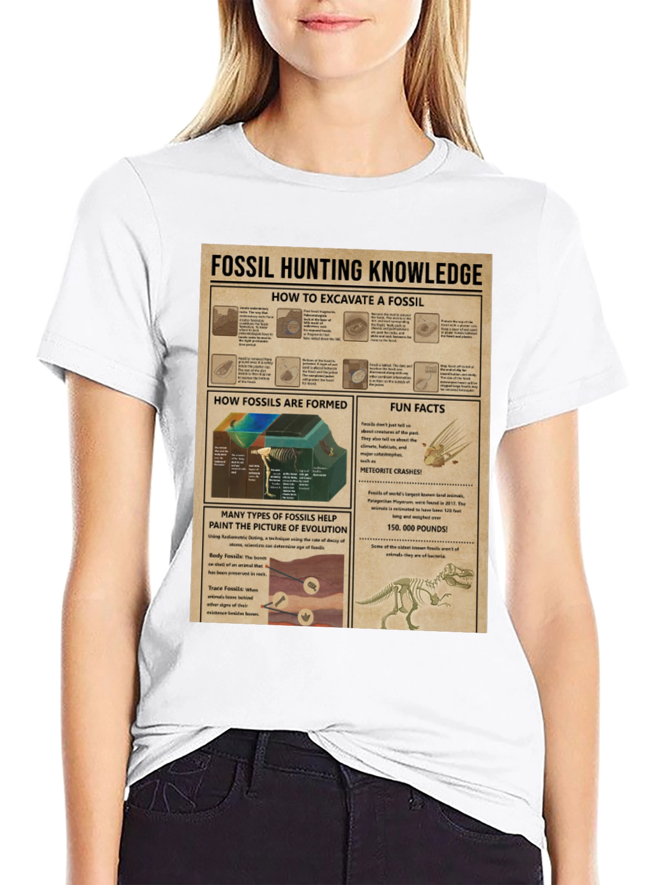 Fossil Hunting Knowledge T-Shirt