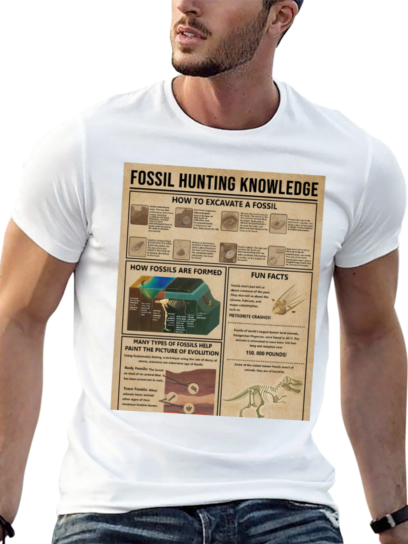 Fossil Hunting Knowledge T-Shirt