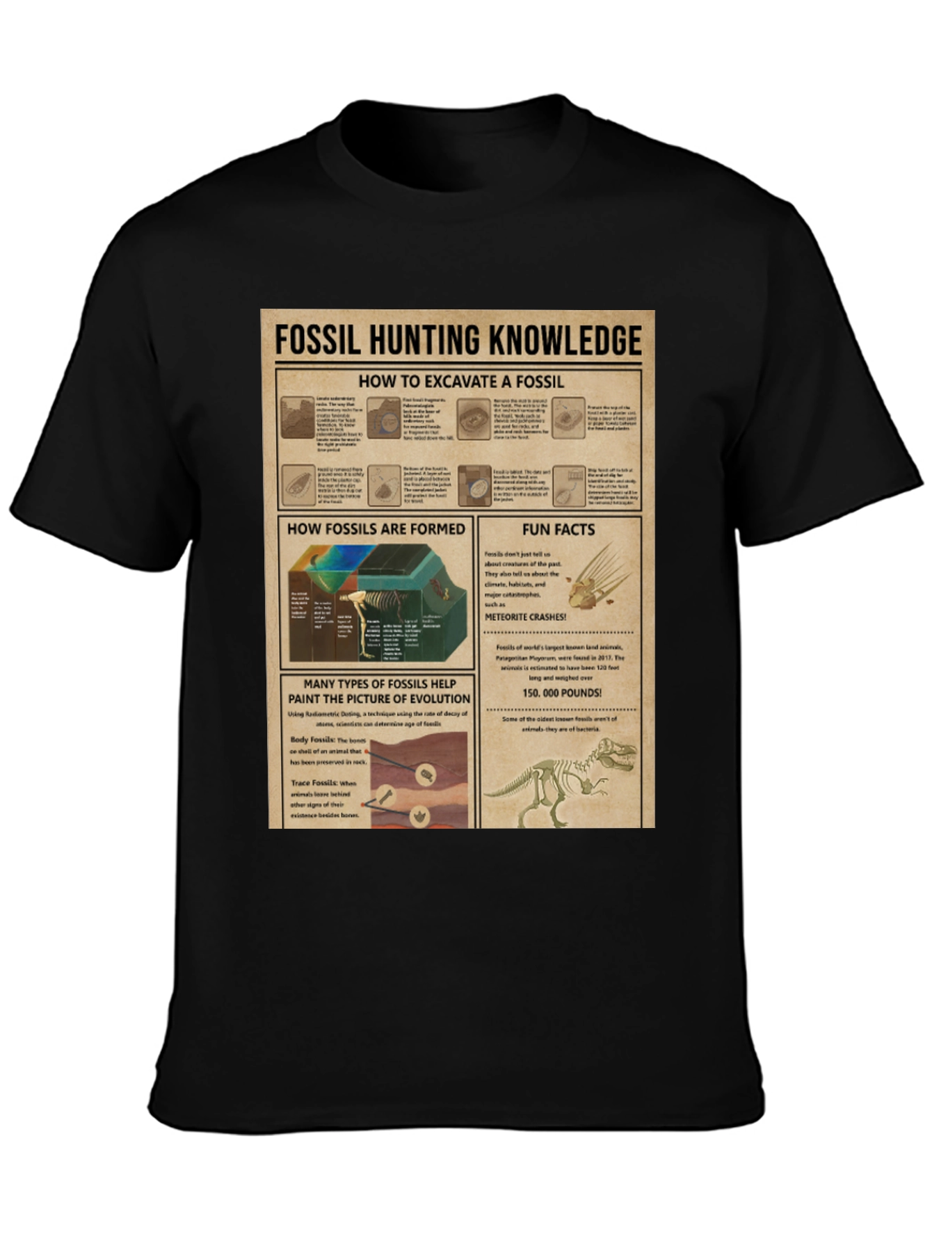 Fossil Hunting Knowledge T-Shirt