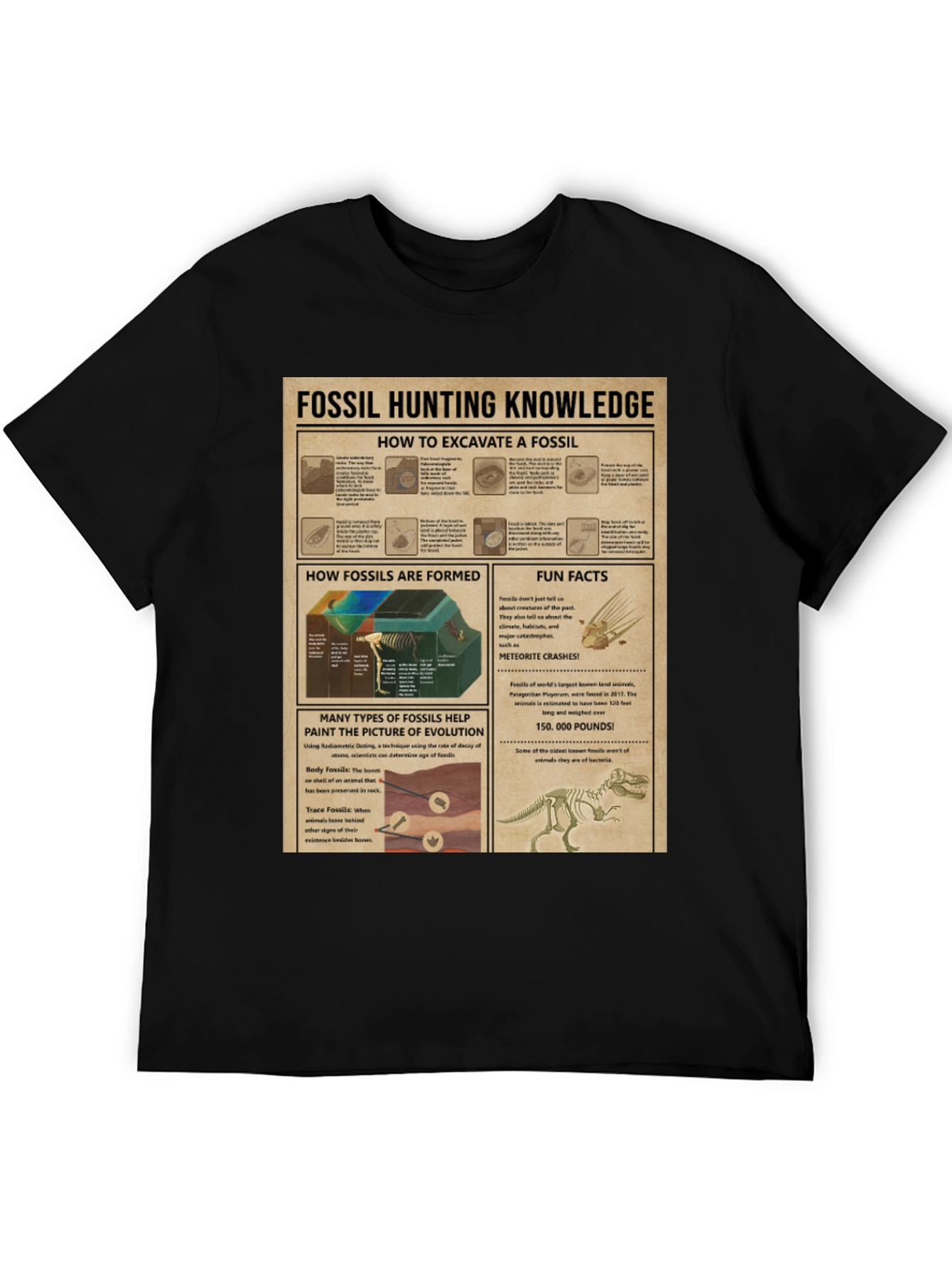 Fossil Hunting Knowledge T-Shirt