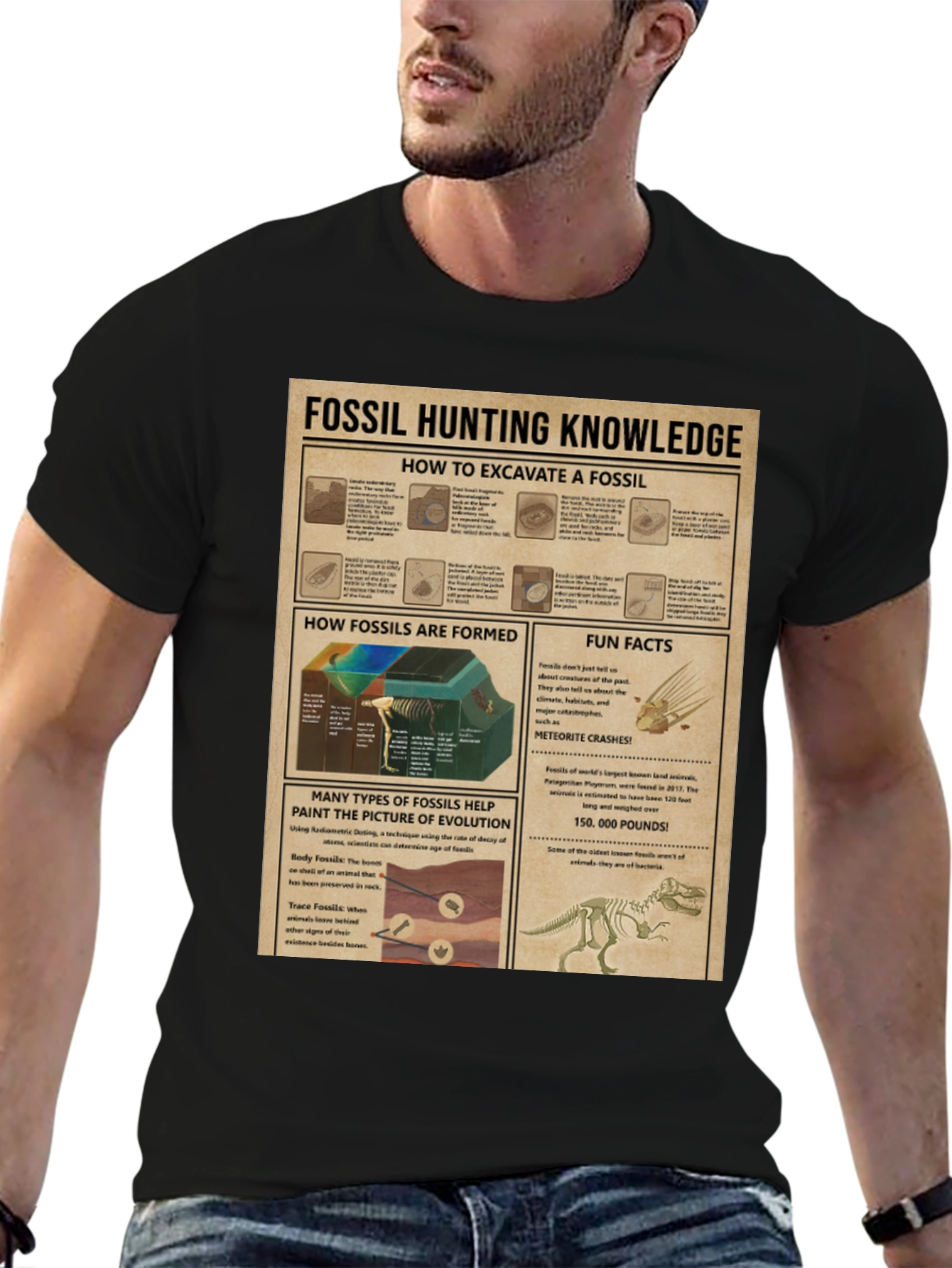 Fossil Hunting Knowledge T-Shirt