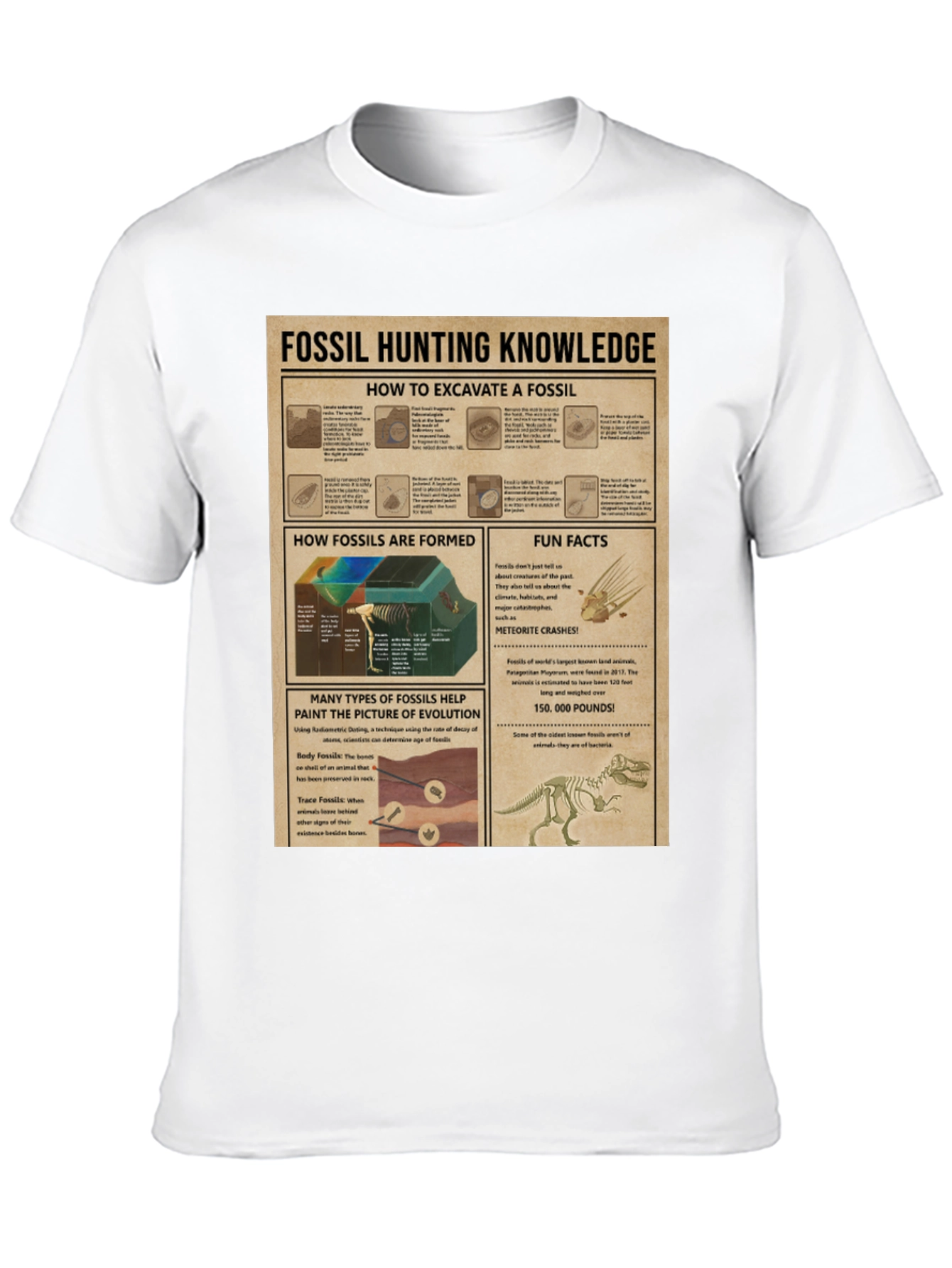 Fossil Hunting Knowledge T-Shirt