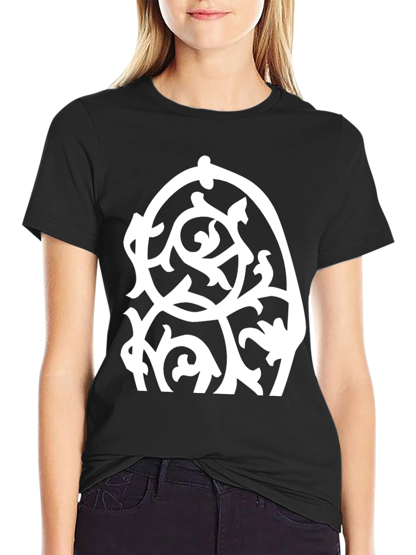 Modern Art Black Tee Shirt
