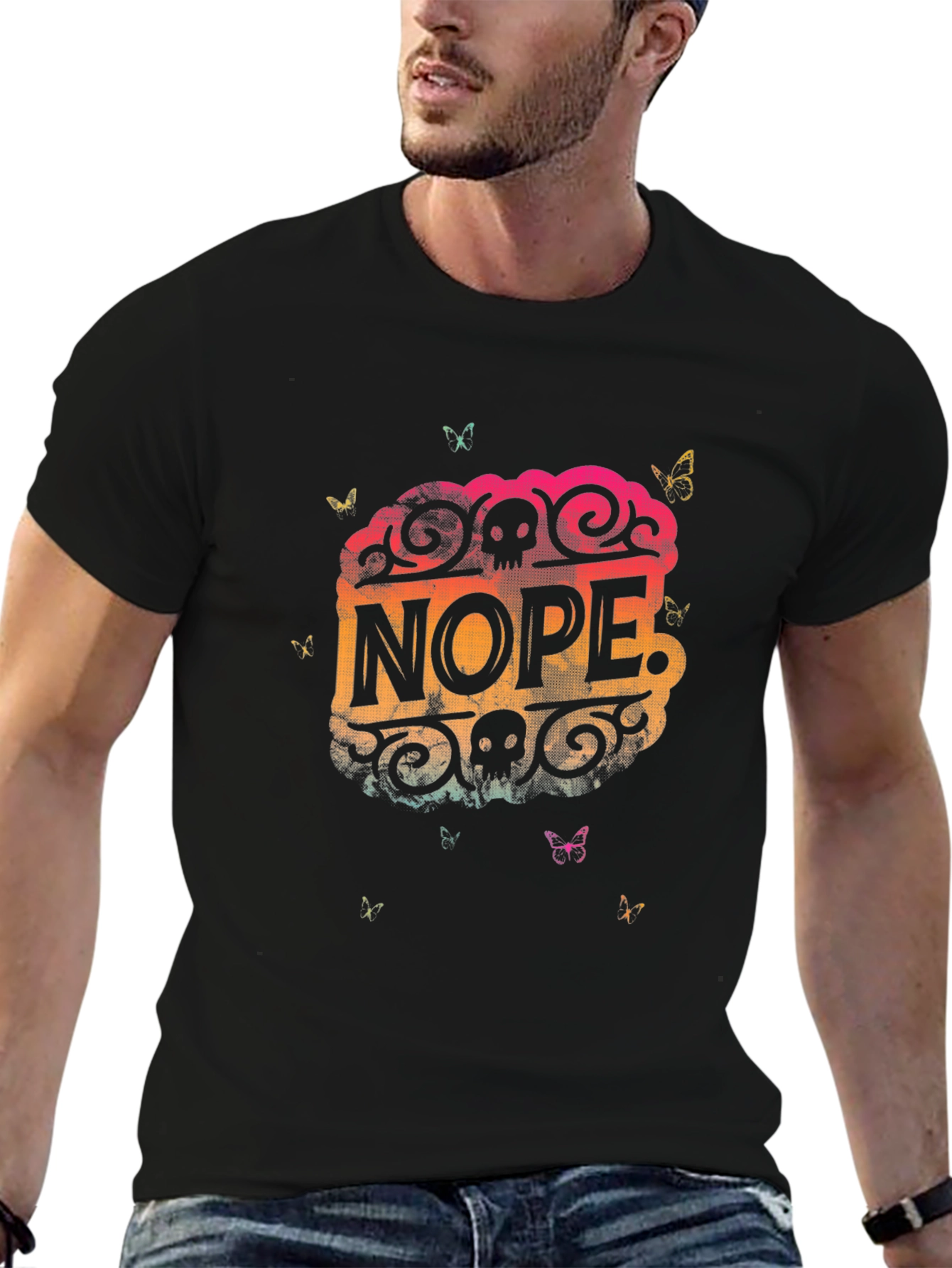 Nope Graphic Print Mens T-Shirt