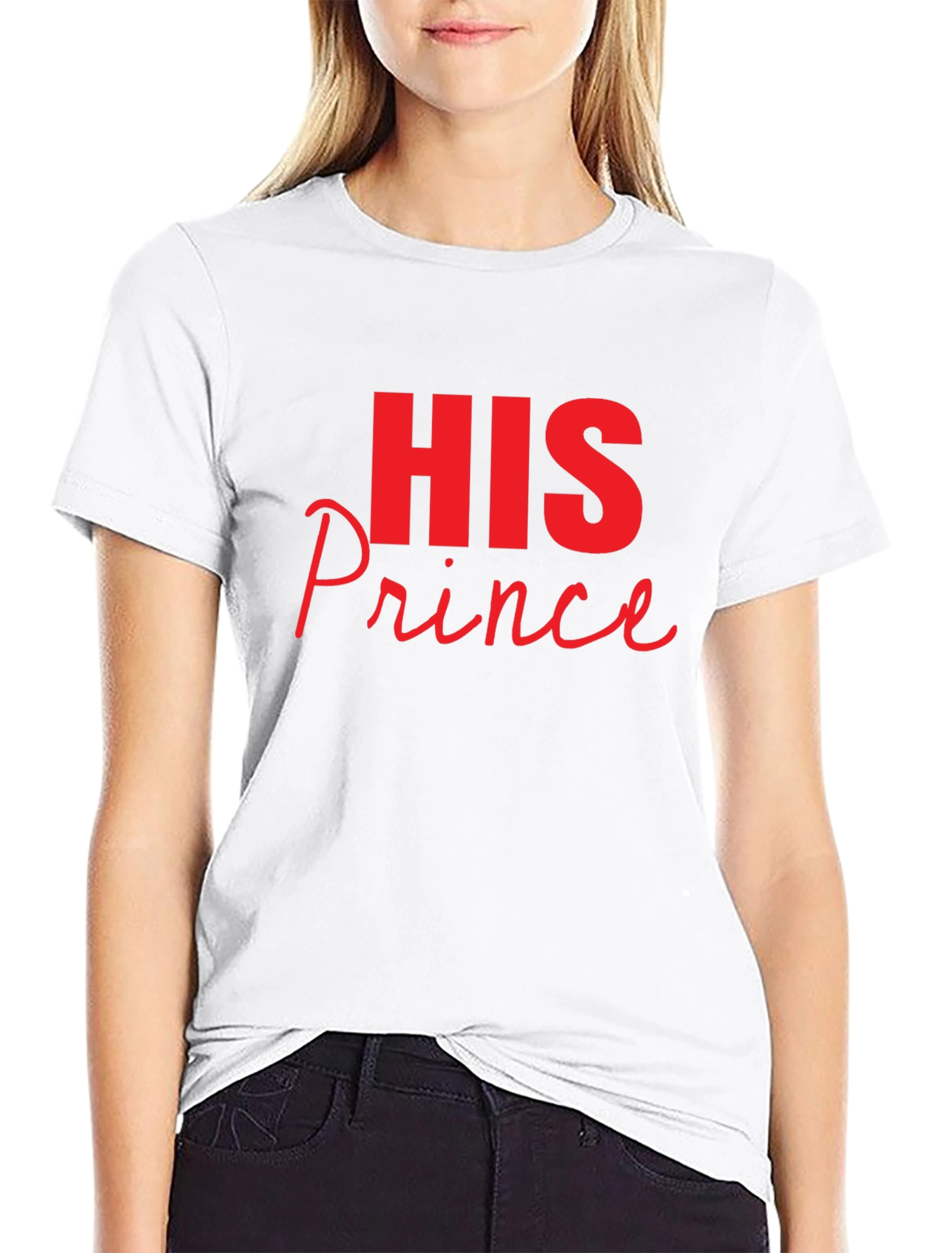 His Prince Black Graphic Tee