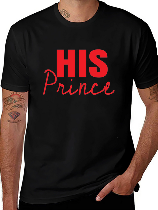 His Prince Black Graphic Tee