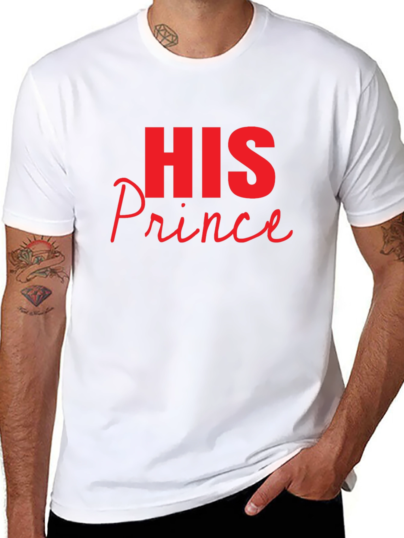 His Prince Black Graphic Tee