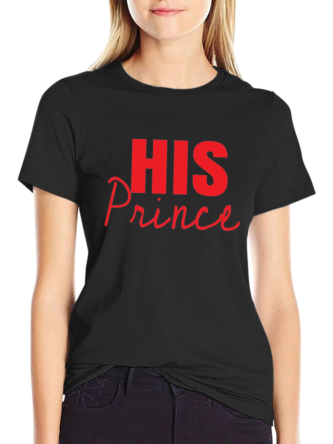 His Prince Black Graphic Tee