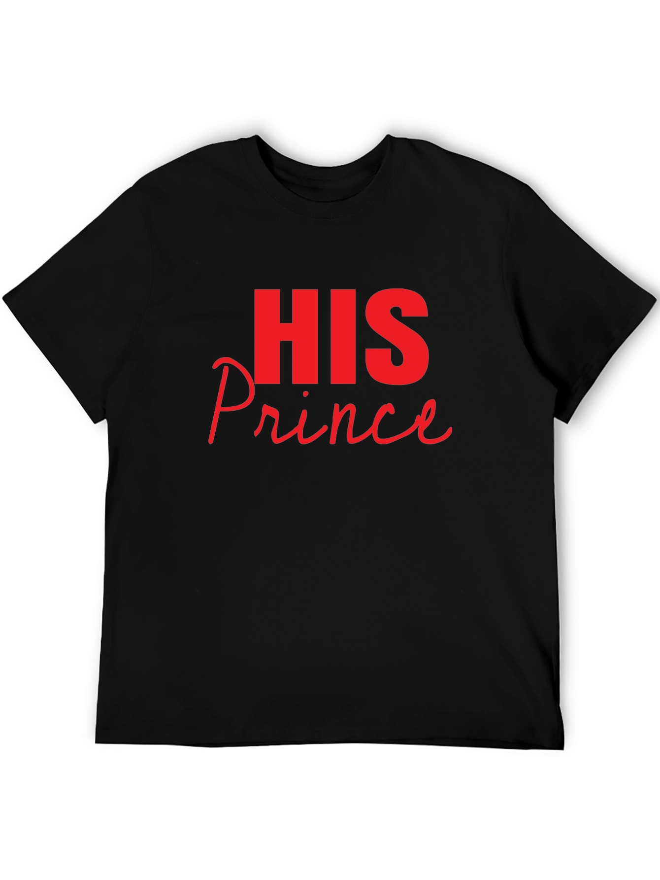His Prince Black Graphic Tee