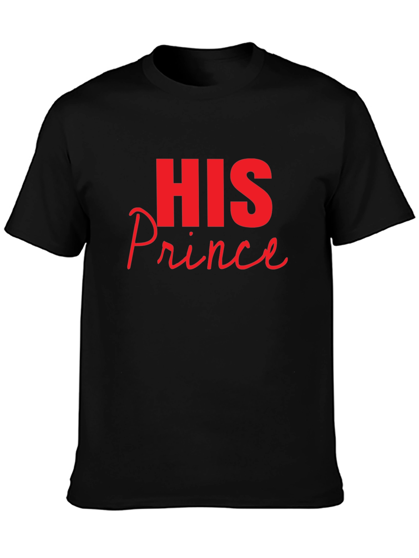 His Prince Black Graphic Tee