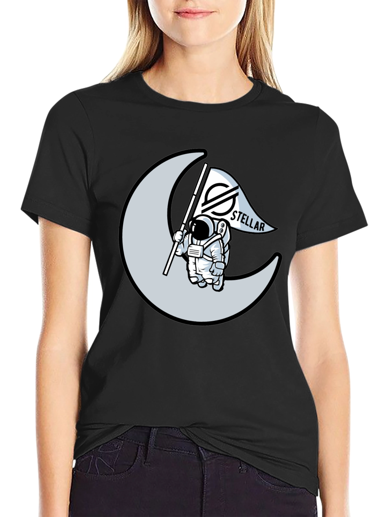 Astronaut Moon Stellar T-Shirt - Crypto Tee