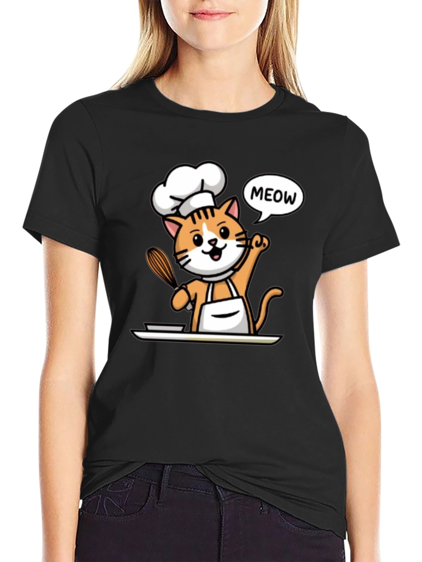Chef Cat T-Shirt - Funny Culinary Kitten Tee