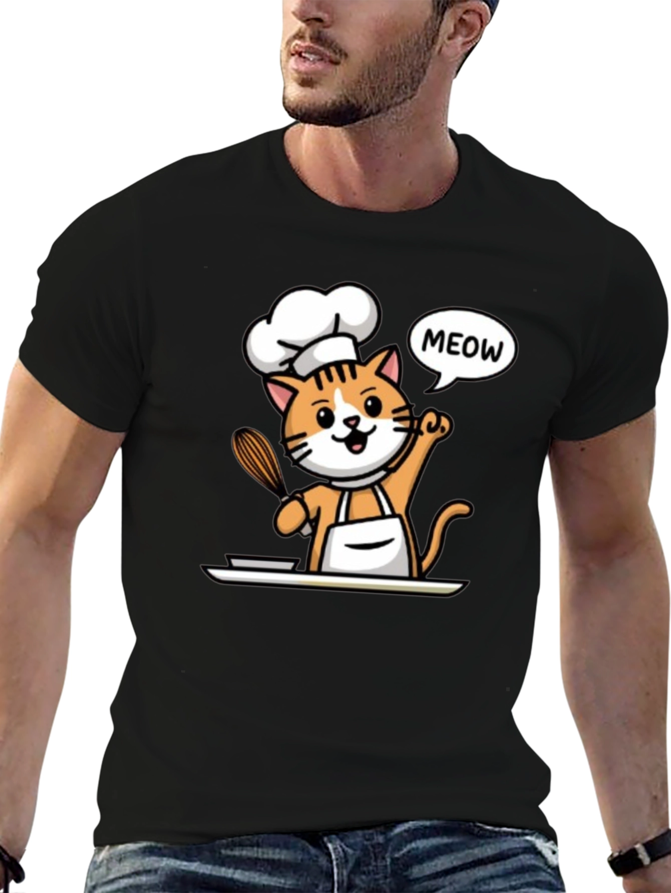 Chef Cat T-Shirt - Funny Culinary Kitten Tee