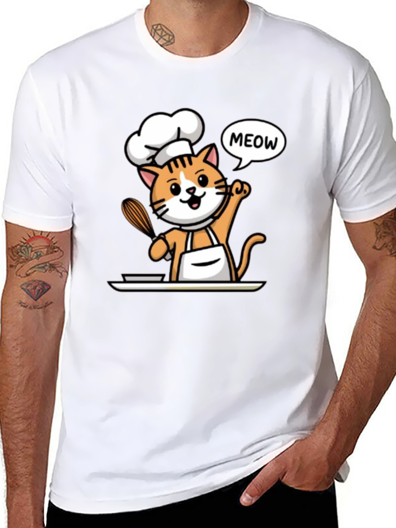 Chef Cat T-Shirt - Funny Culinary Kitten Tee