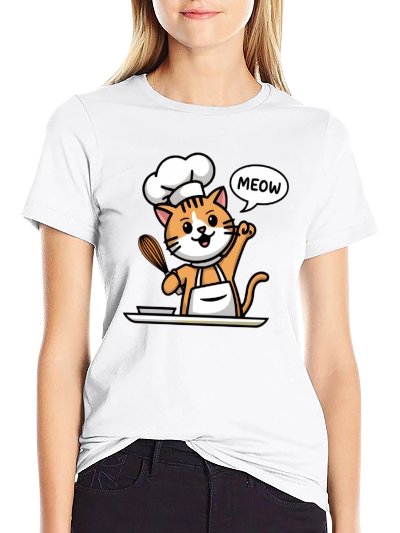 Chef Cat T-Shirt - Funny Culinary Kitten Tee