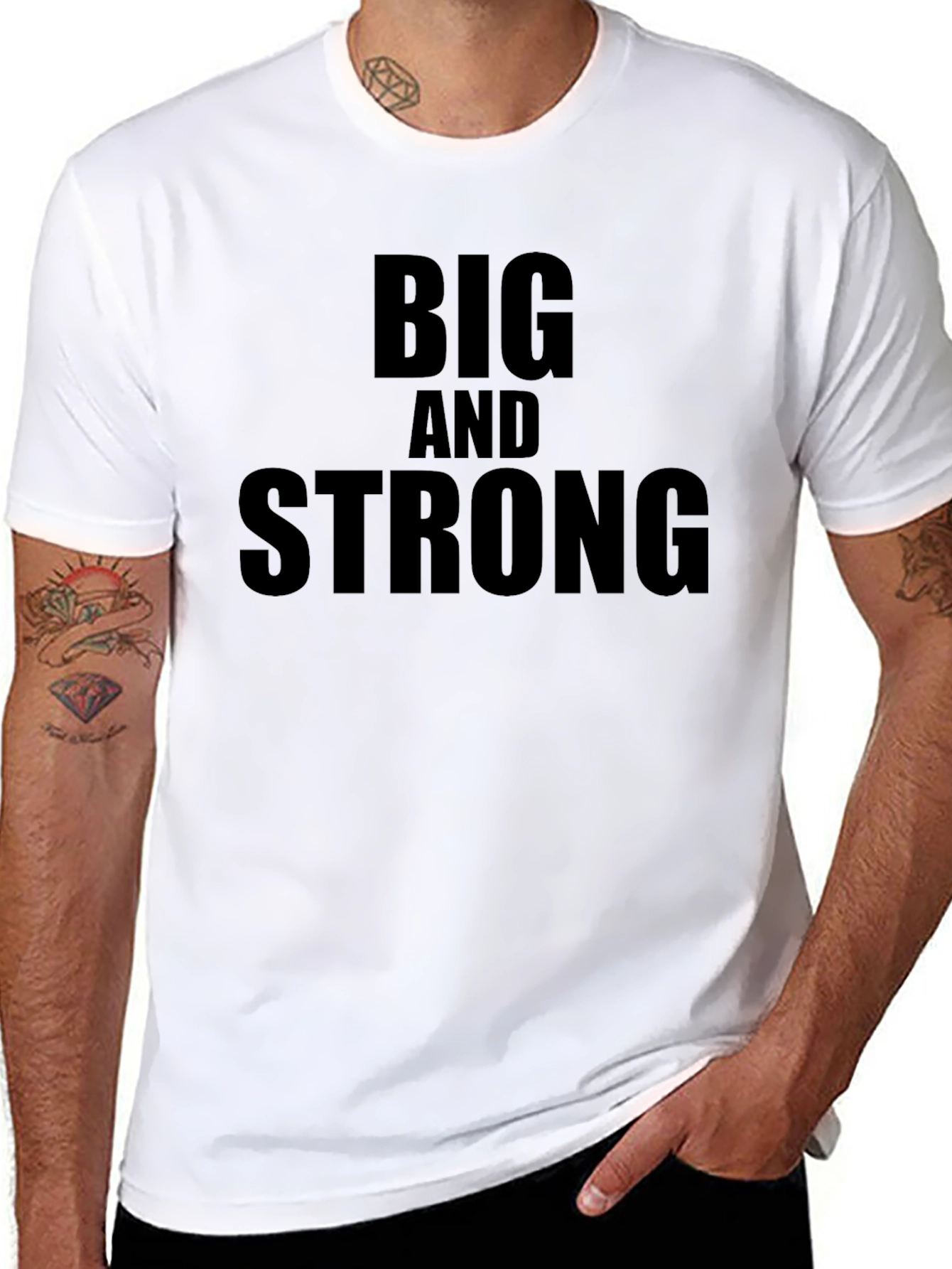 Big and Strong Graphic Tee - Black