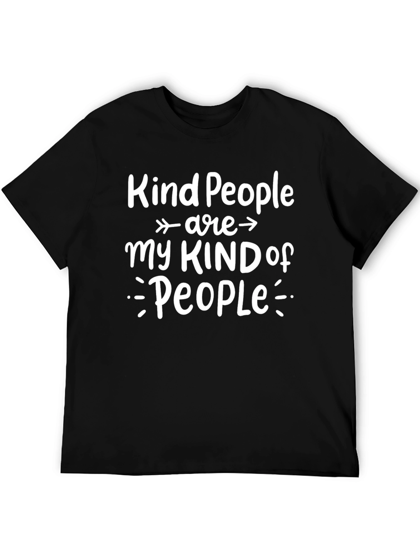 Kind People Graphic Tee - Black Casual T-Shirt