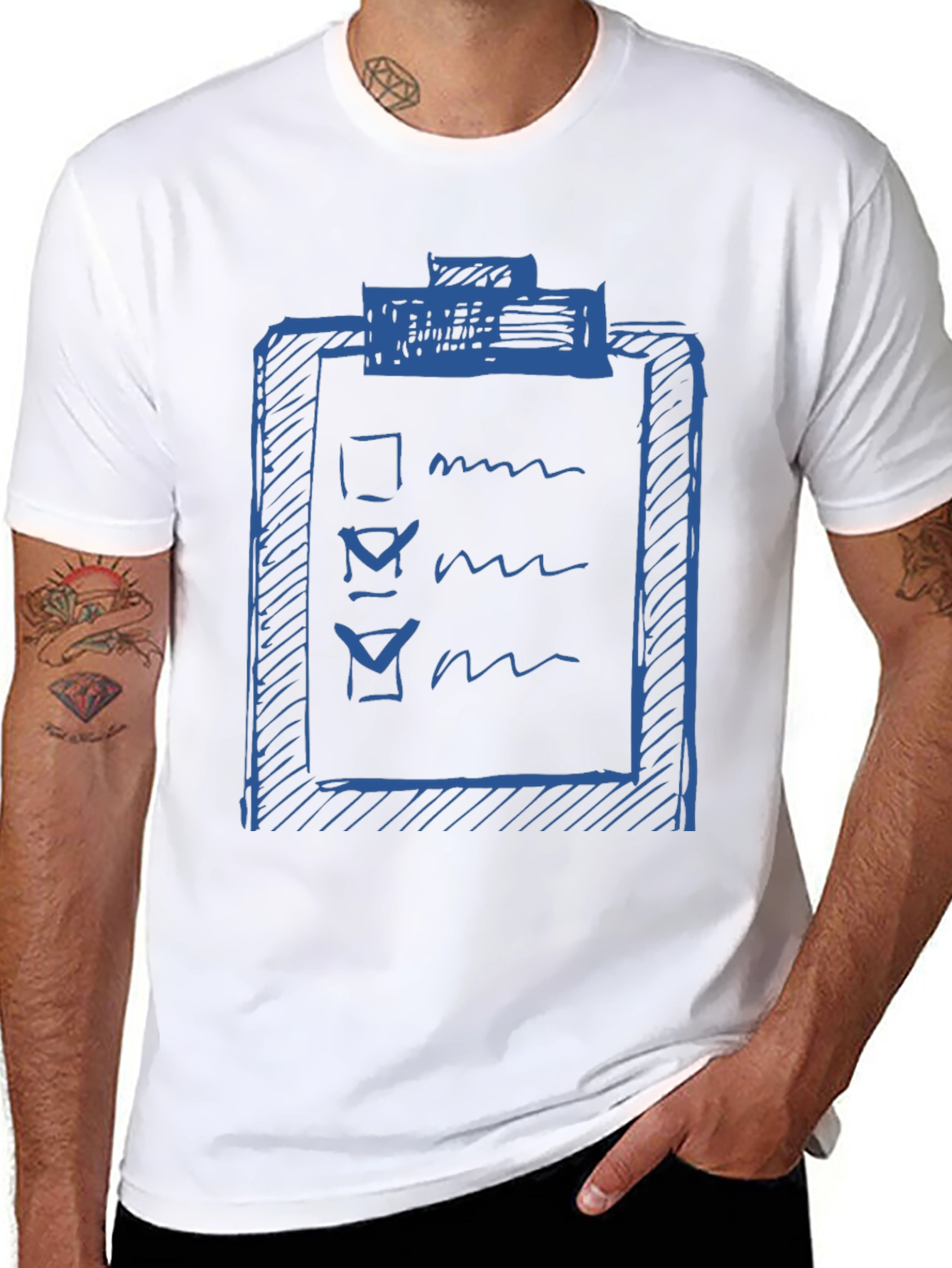 Checklist Graphic Tee - Black Cotton T-Shirt