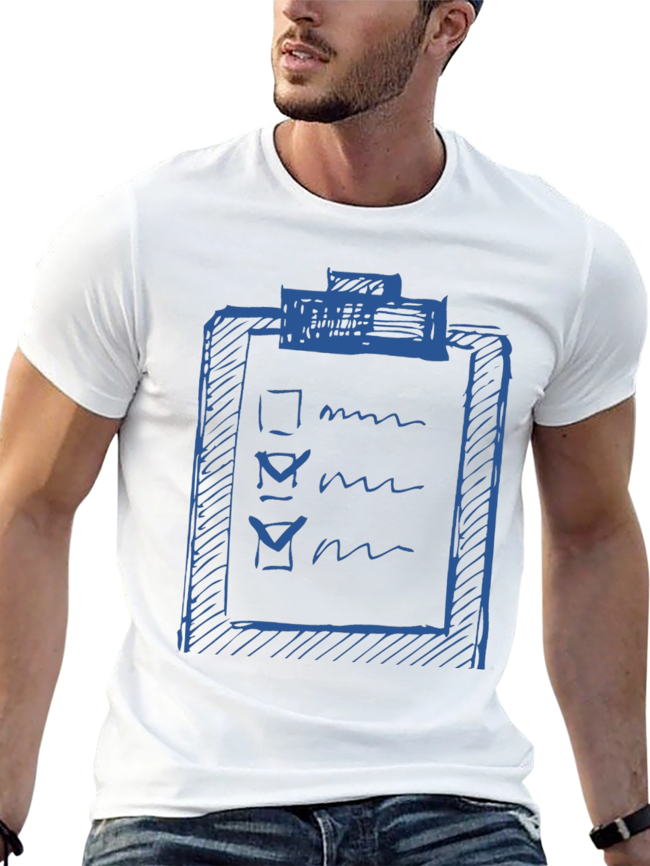Checklist Graphic Tee - Black Cotton T-Shirt